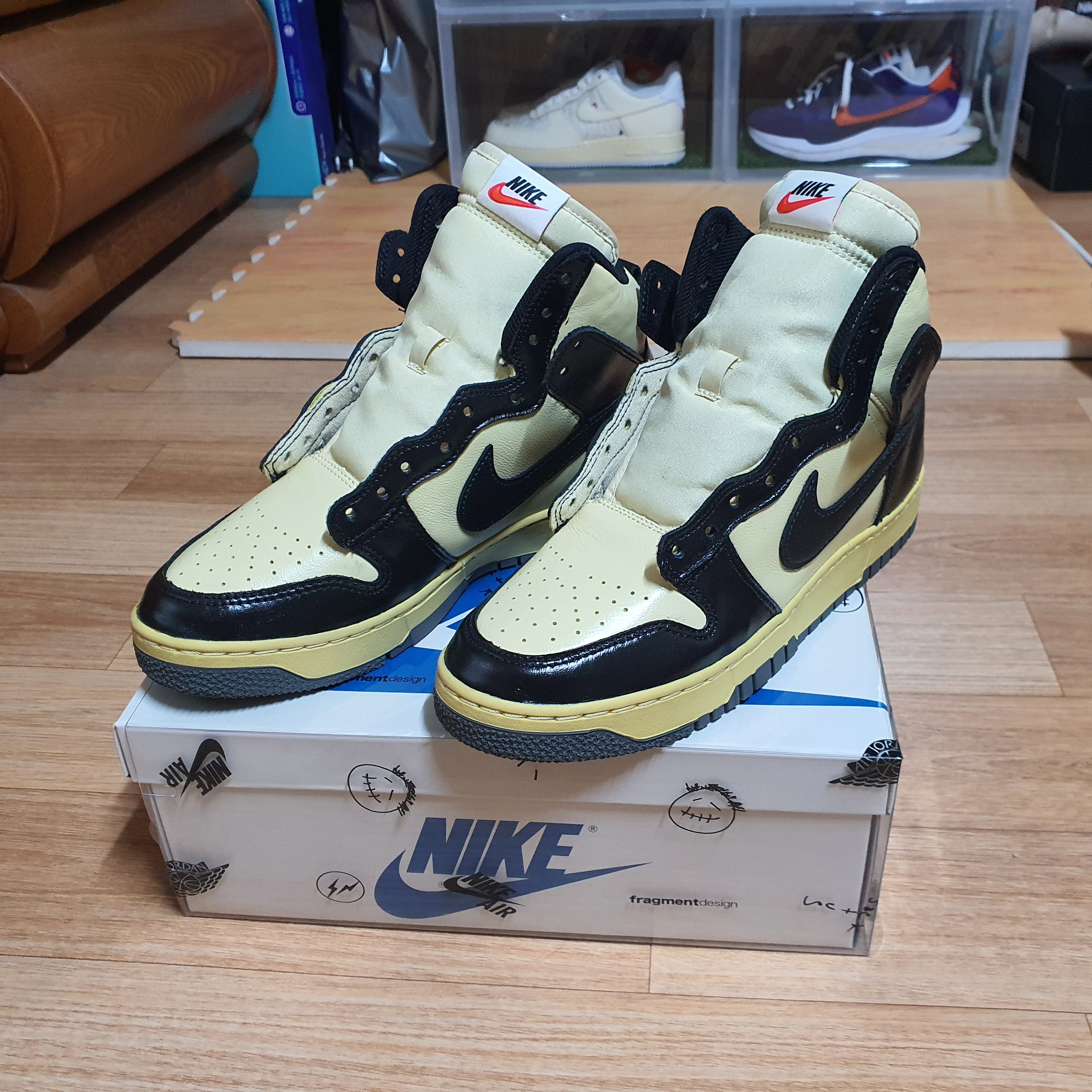 Nike Dunk High 1985 SP Black Acid Wash 착용 스타일 - 3
