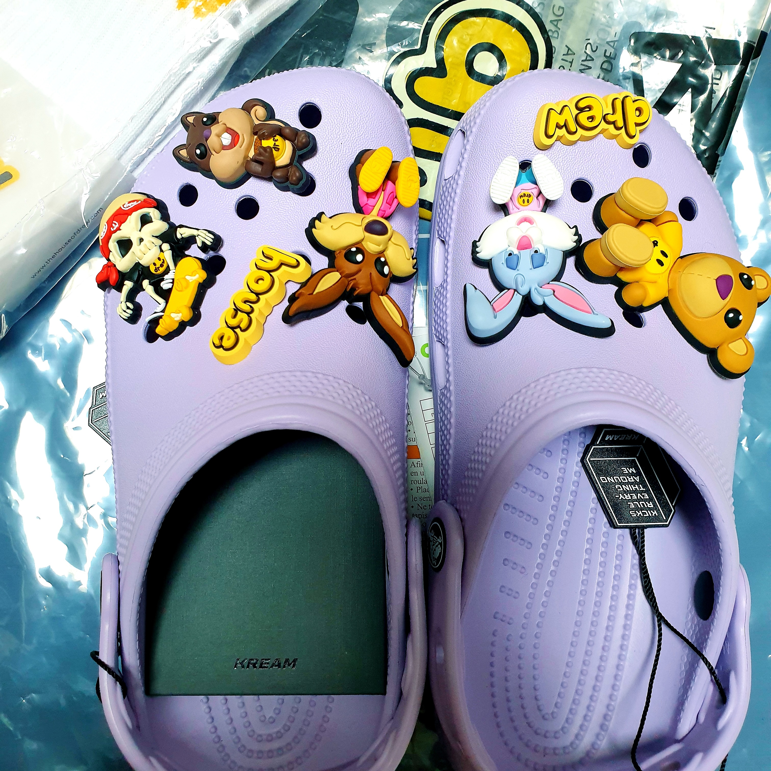 Crocs x Justin Bieber x Drew Classic Clog Lavender 착용 스타일