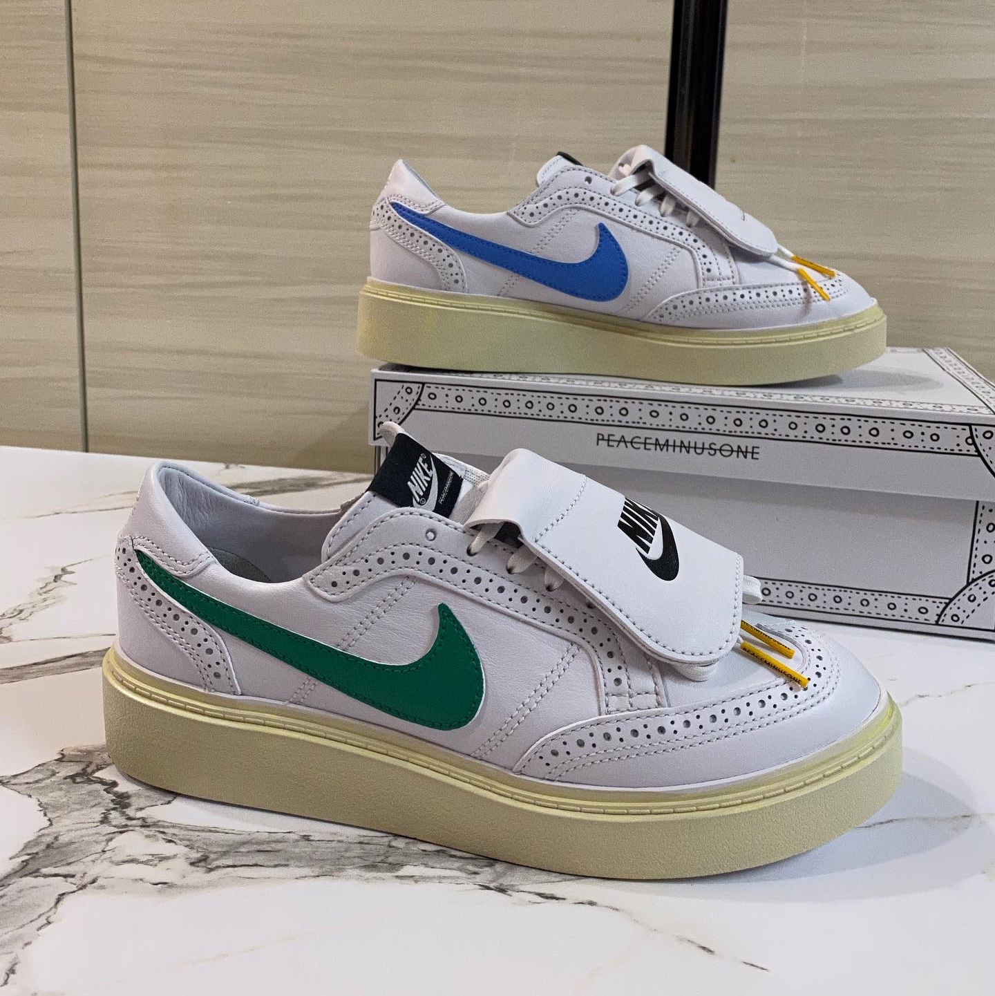 Nike x Peaceminusone Kwondo1 White 착용 스타일 - 3