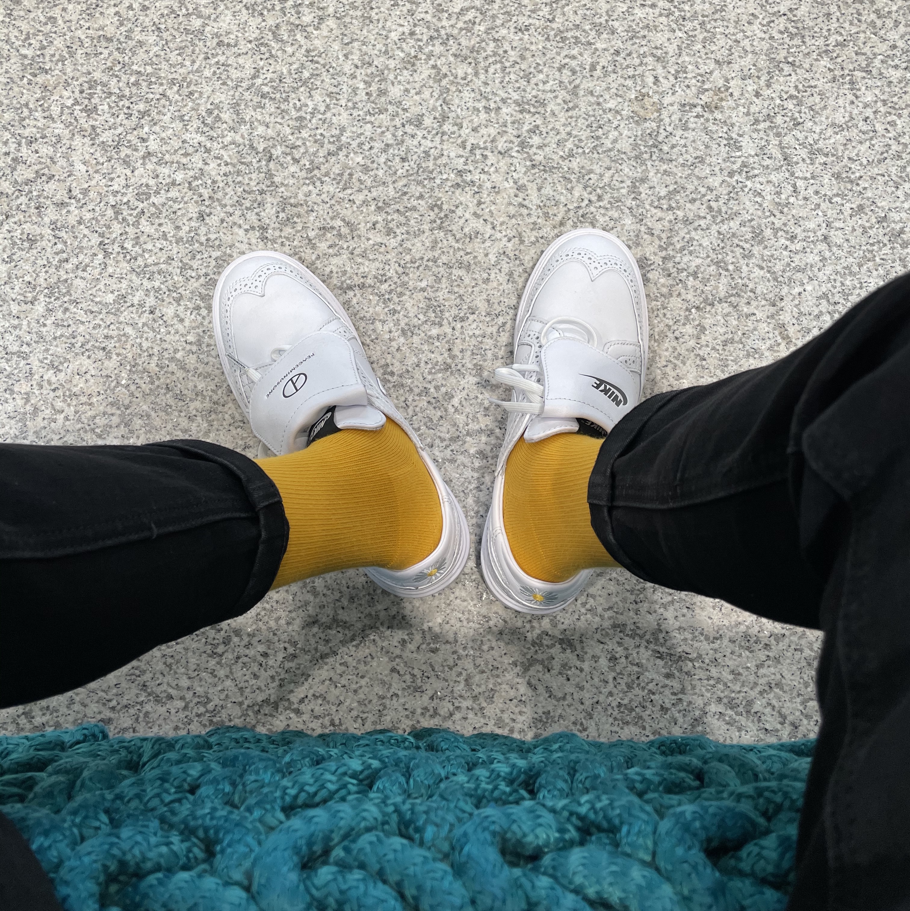 Nike x Peaceminusone Kwondo1 White 착용 스타일 - 3
