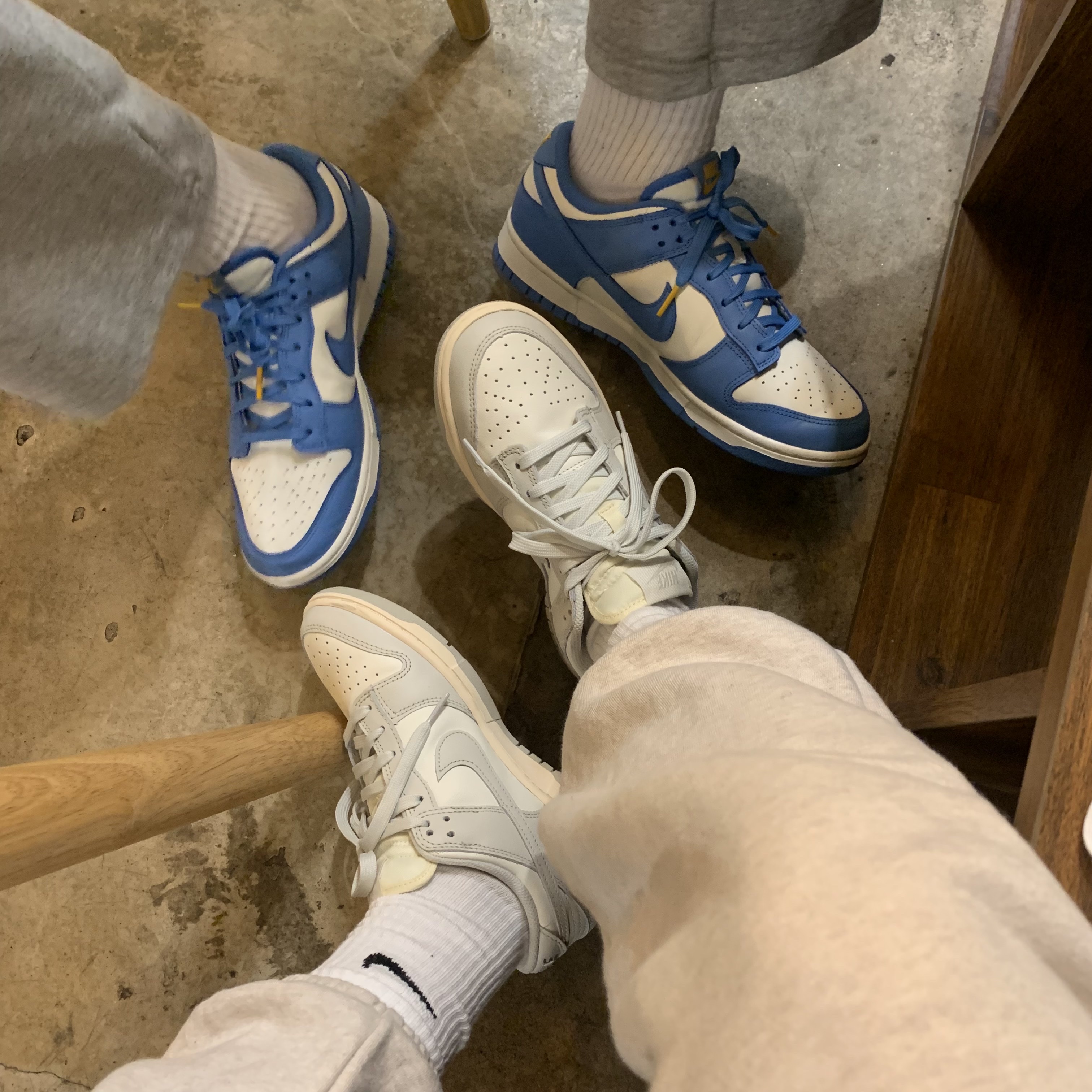 (W) Nike Dunk Low Coast, (W) Nike Dunk Low Light Bone 착용 스타일