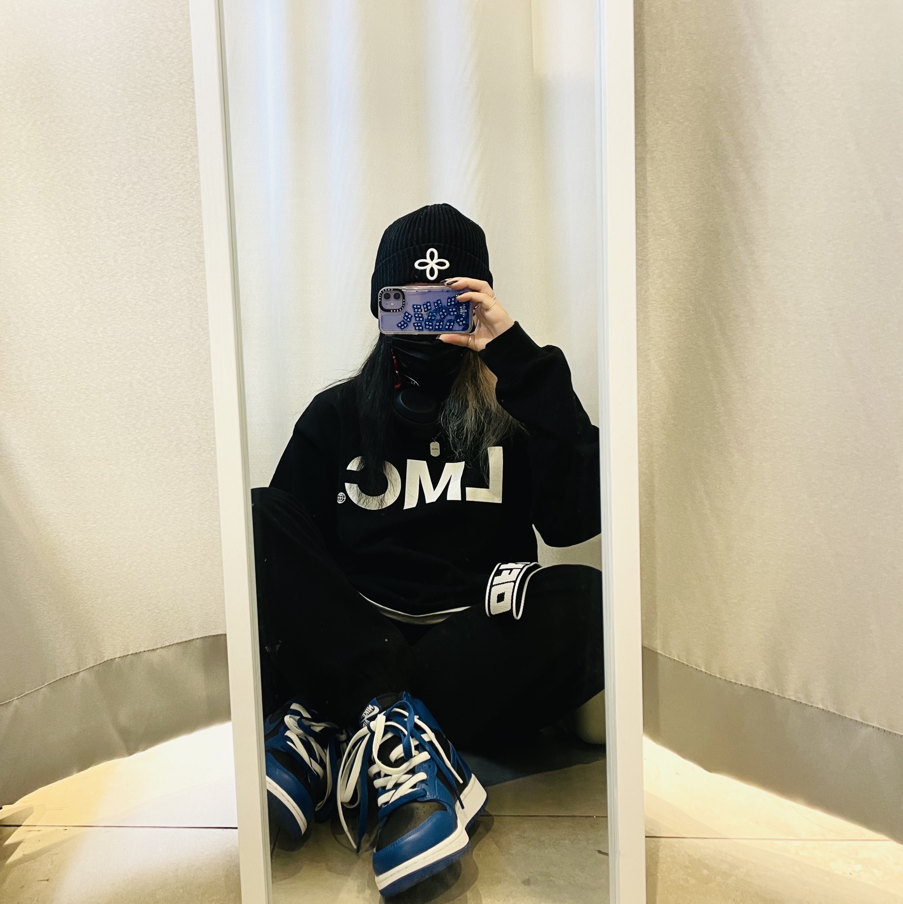 Jordan 1 Retro High OG Dark Marina Blue, (GS) Jordan 1 Retro High OG Dark Marina Blue 착용 스타일 - 1