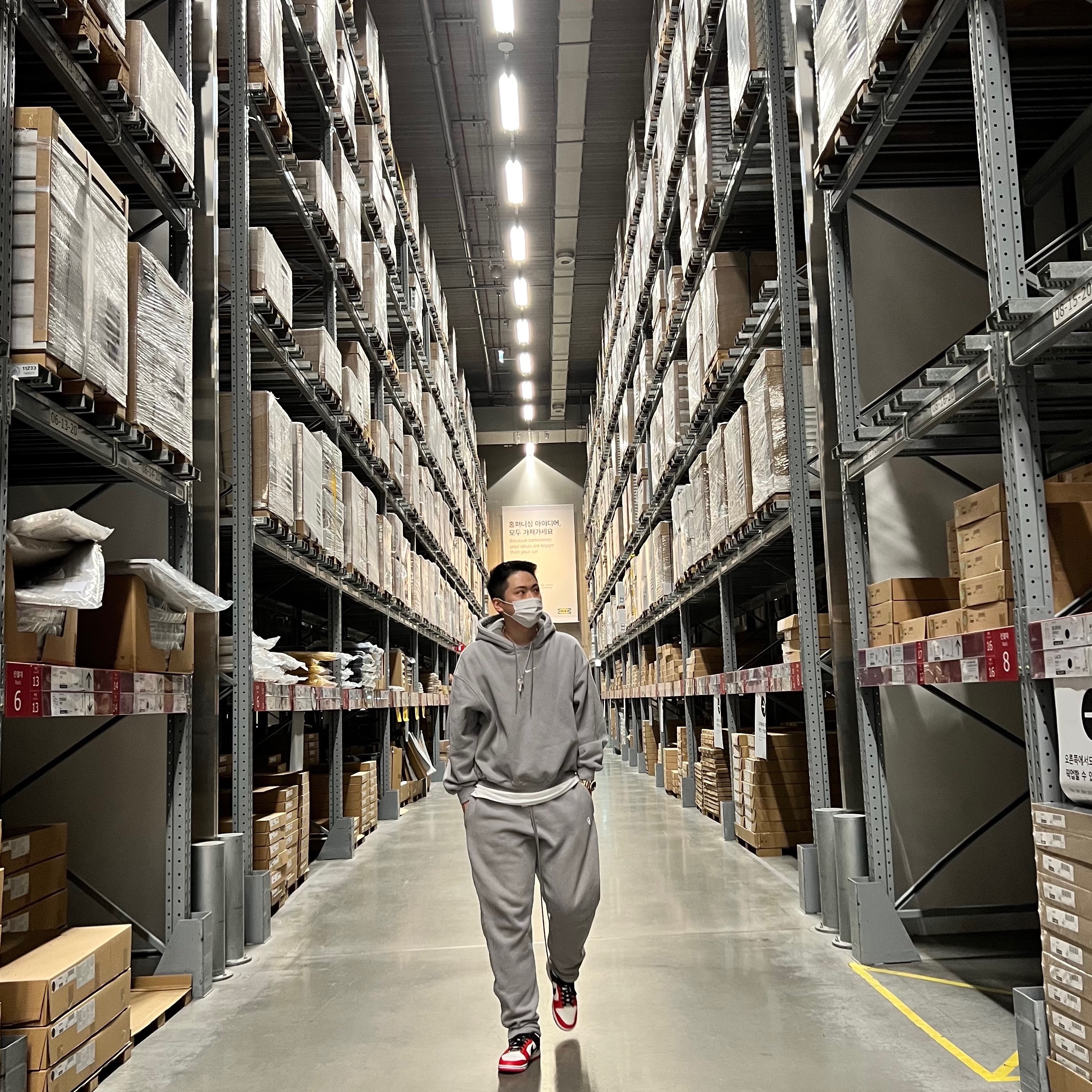 Nike x Fear of God Double Hood Hoodie Dust Sail, Nike x Fear of God Warm Up Pants Dust 착용 스타일 - 1