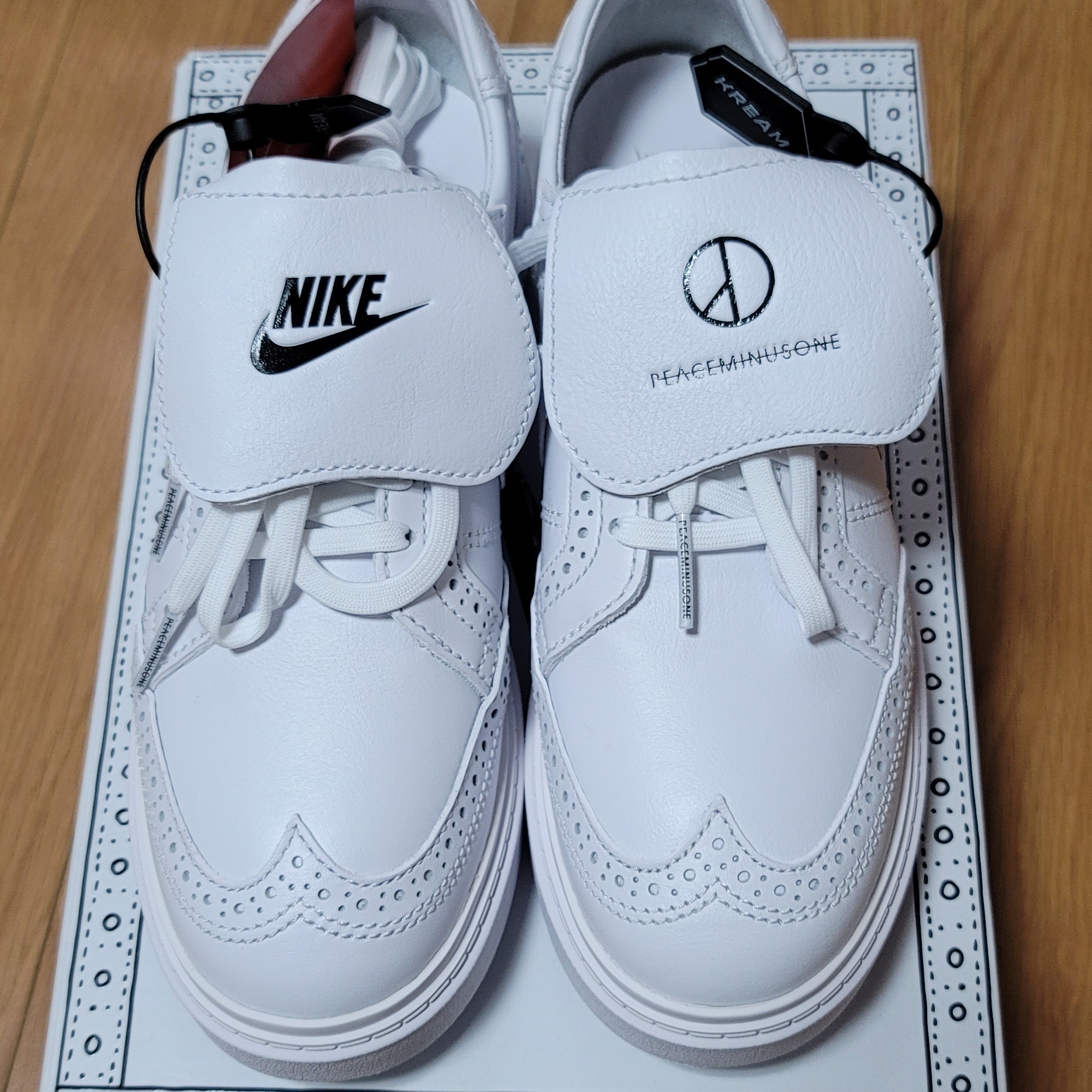 Nike x Peaceminusone Kwondo1 White 착용 스타일 - 2
