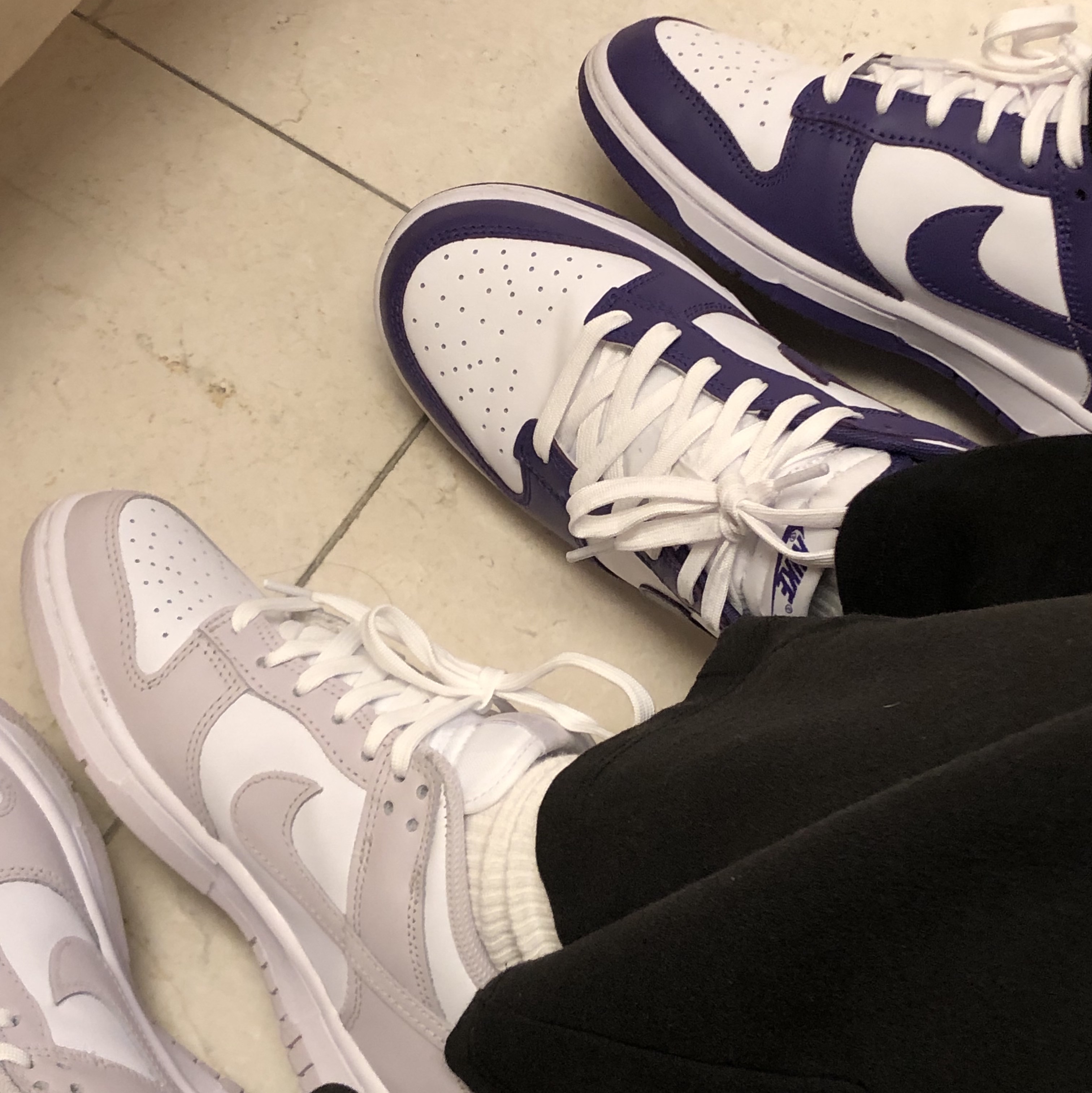 (W) Nike Dunk Low Venice, Nike Dunk Low Retro Championship Court Purple 착용 스타일