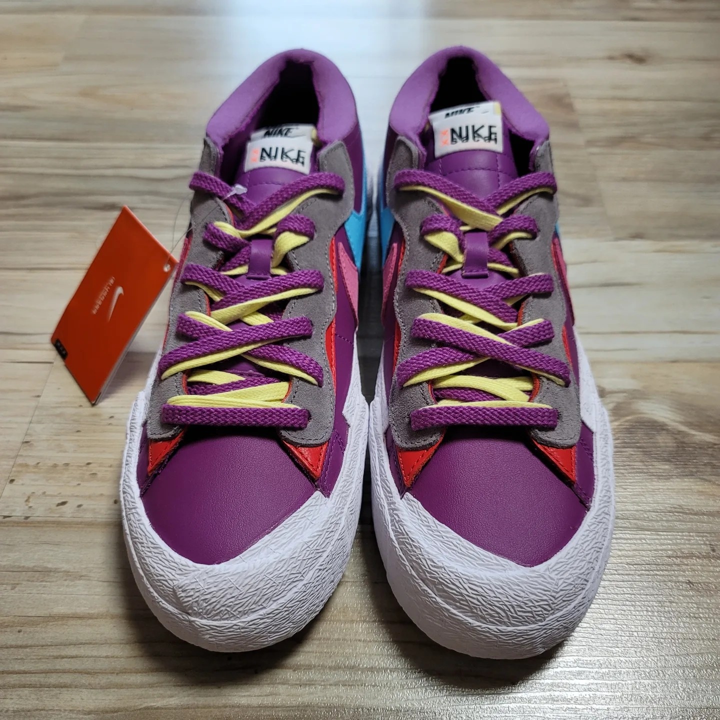 Nike x Sacai x Kaws Blazer Low Purple Dusk 착용 스타일 - 2
