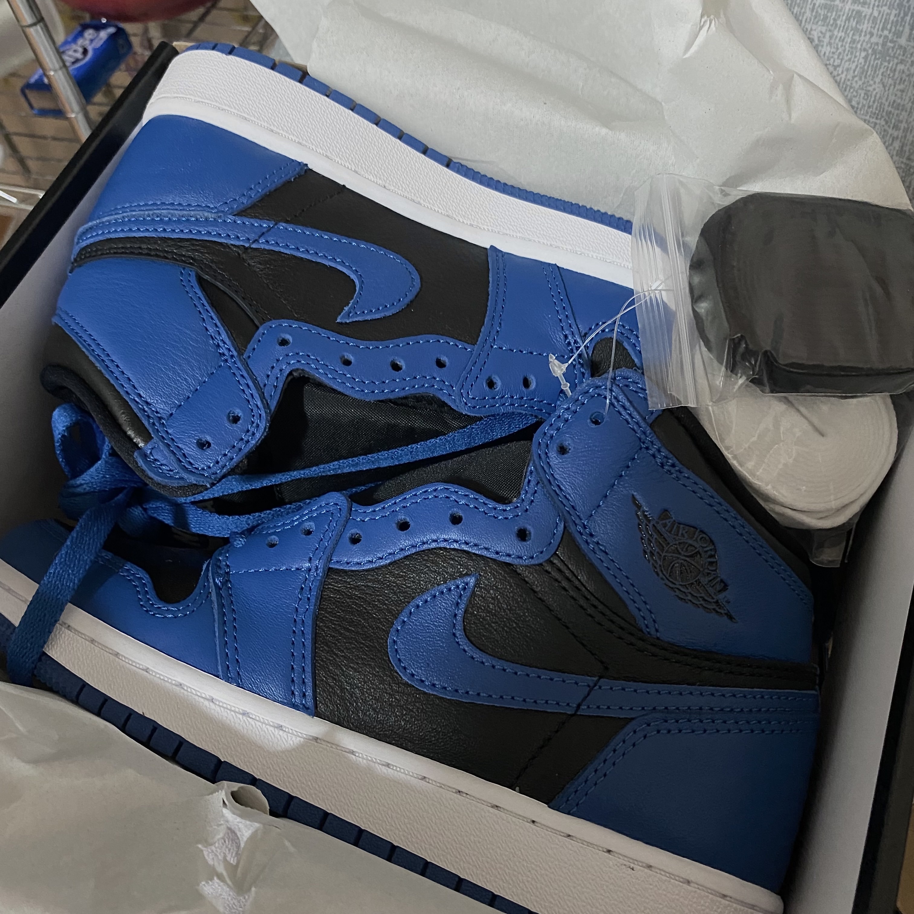 Jordan 1 Retro High OG Dark Marina Blue, (GS) Jordan 1 Retro High OG Dark Marina Blue 착용 스타일 - 2