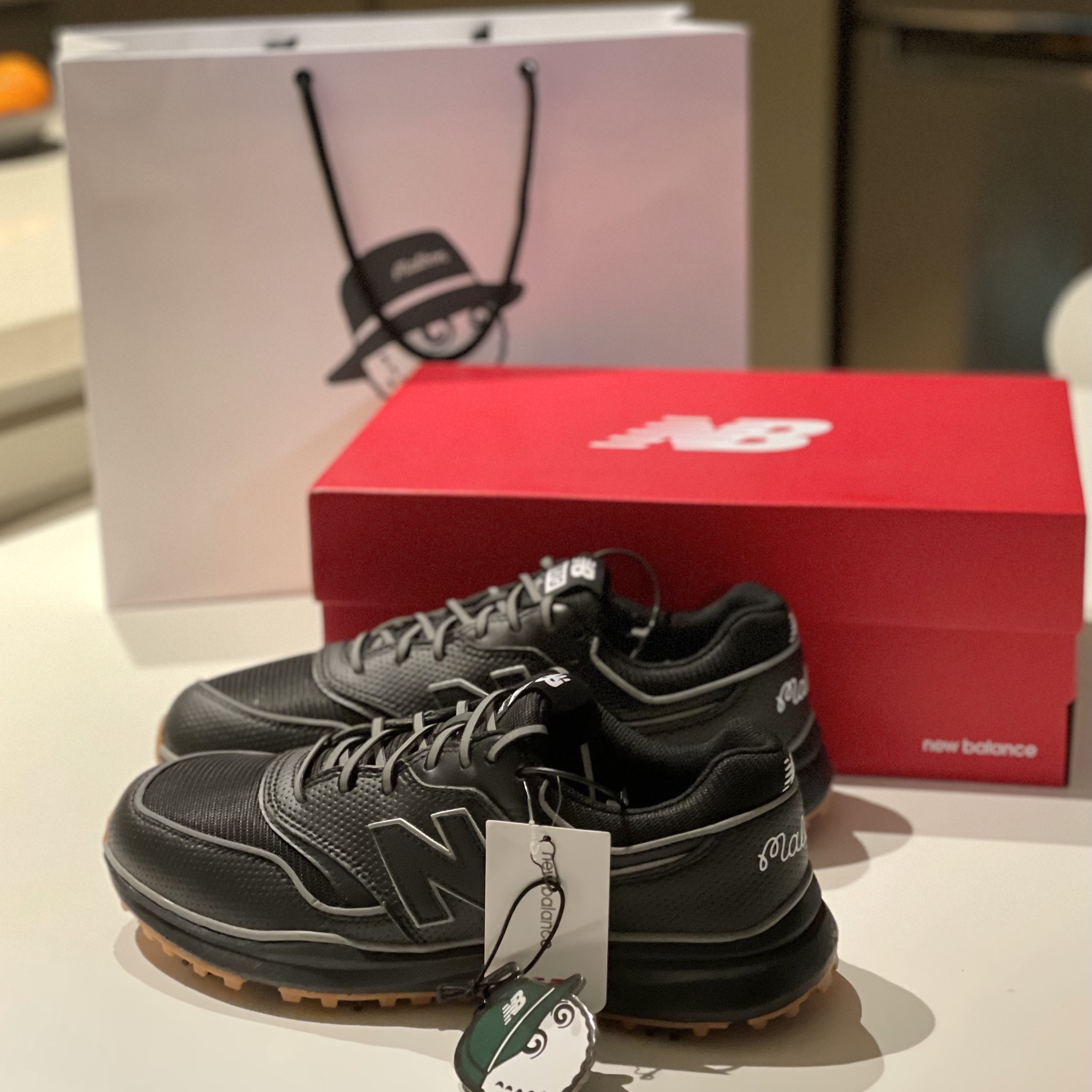 New Balance x Malbon 997 Golf Black 착용 스타일