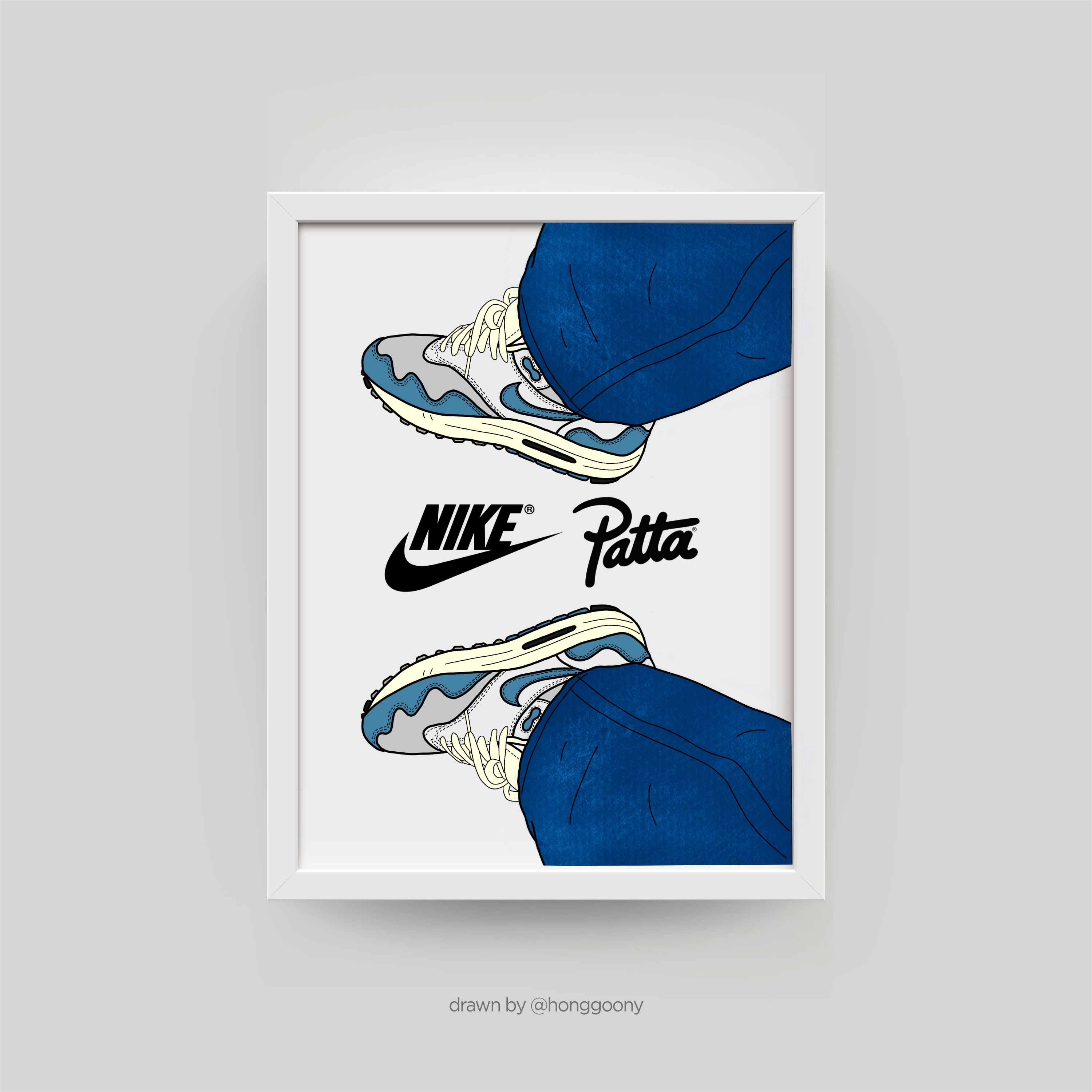 Nike x Patta Air Max 1 Noise Aqua 착용 스타일