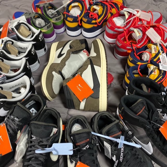 Jordan 1 x Travis Scott Retro High OG SP Mocha, Nike x Peaceminusone Air Force 1 Low Para-Noise μ°©μ© μ€νμΌ