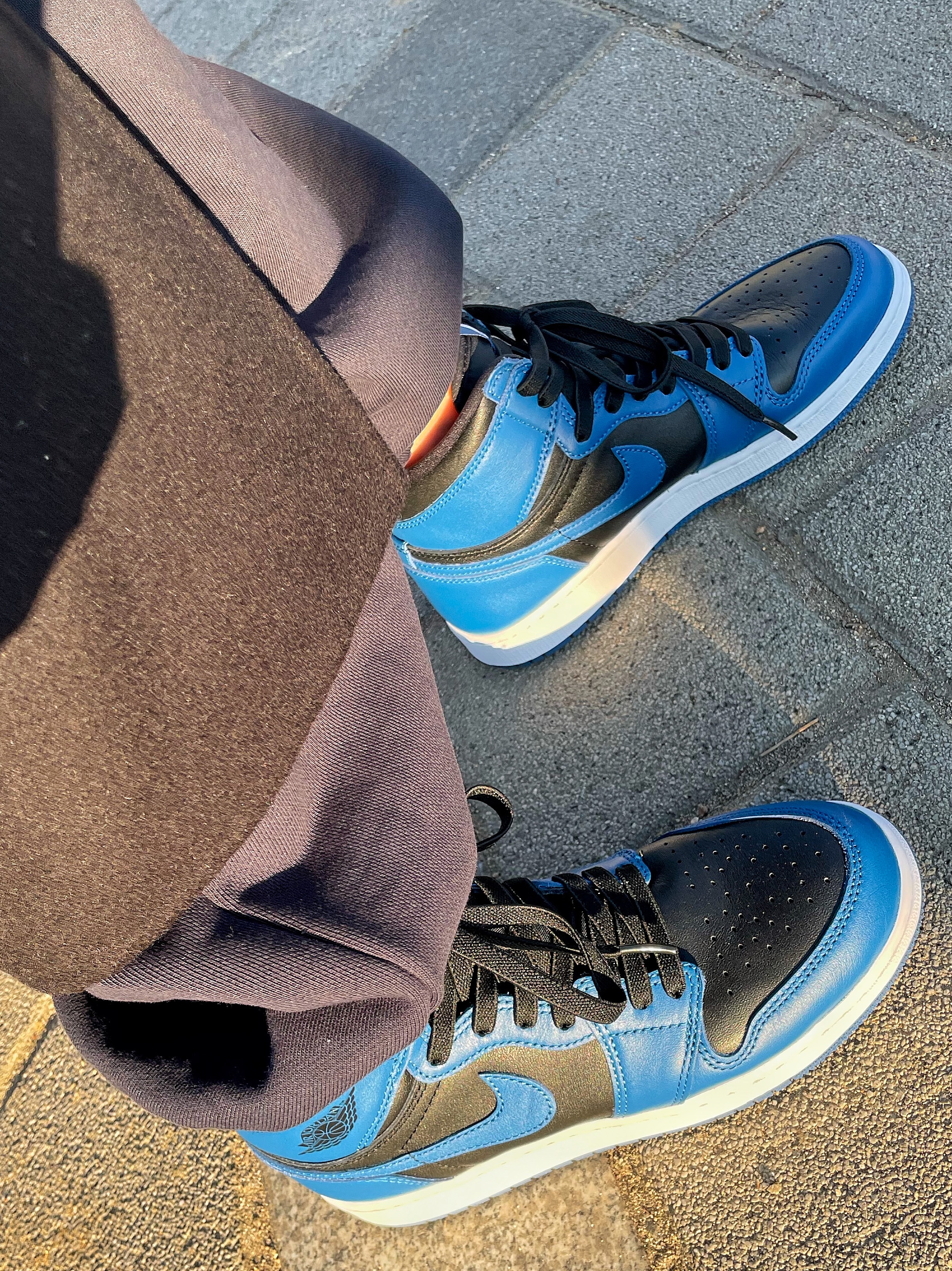 Jordan 1 Retro High OG Dark Marina Blue, (GS) Jordan 1 Retro High OG Dark Marina Blue 착용 스타일 - 4