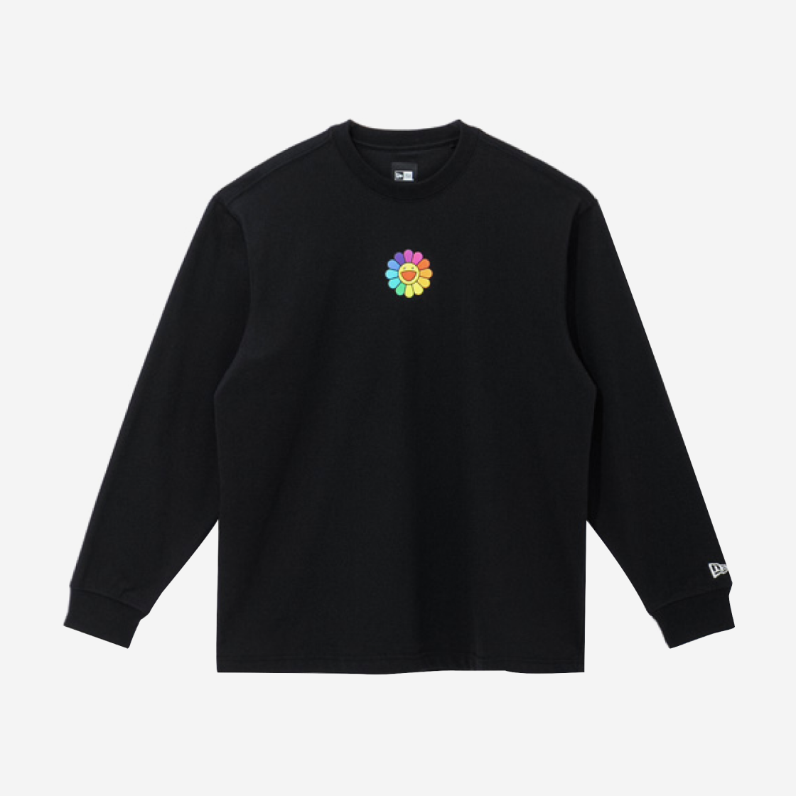 New Era x Murakami Takashi Flower Long Sleeve T-Shirt Black 상세 이미지 1