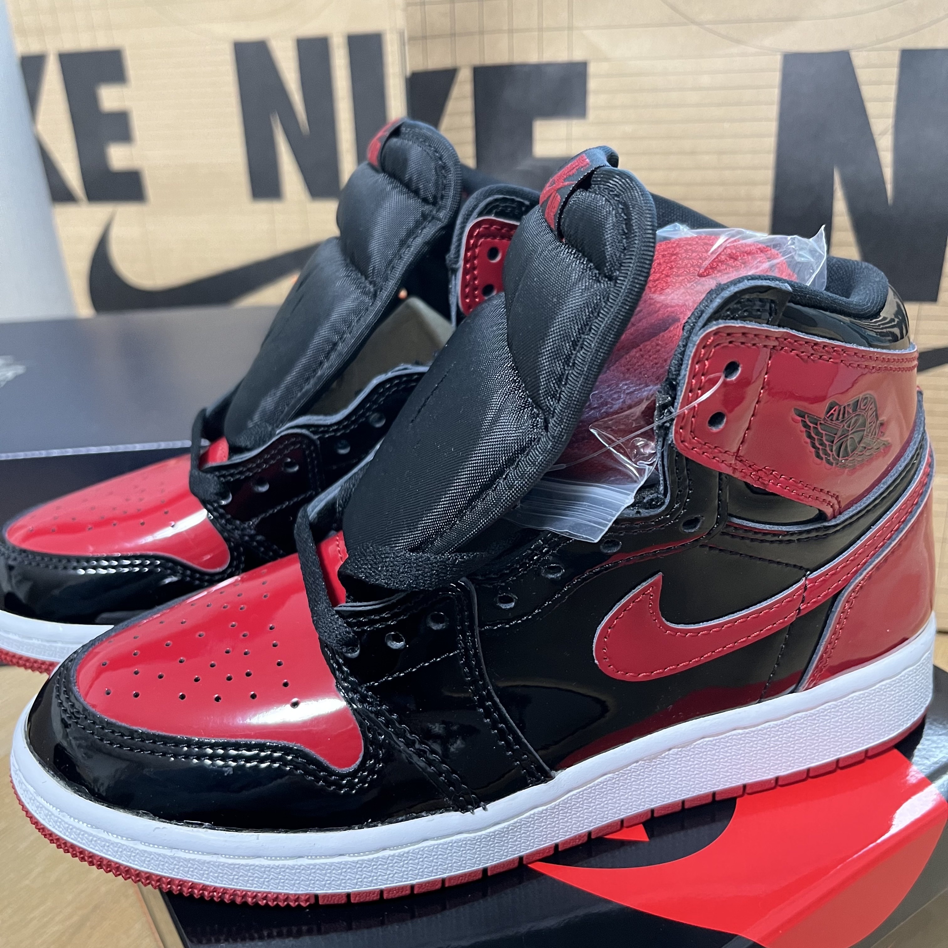 (GS) Jordan 1 Retro High OG Patent Bred 착용 스타일