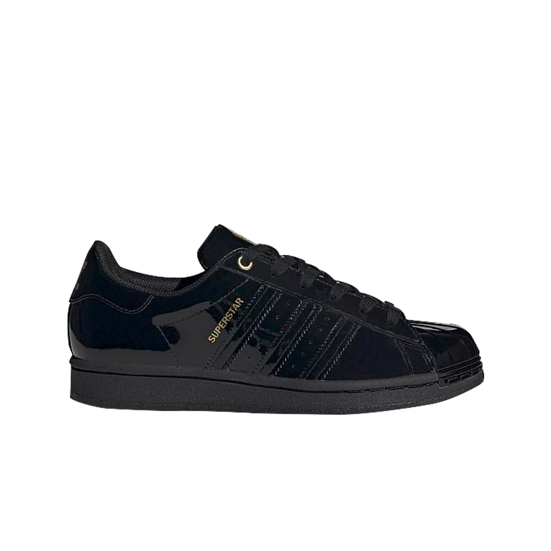 (W) 아디다스 슈퍼스타 메탈토 블랙 골드((W) Adidas Superstar Metal Toe Black Gold) - 1
