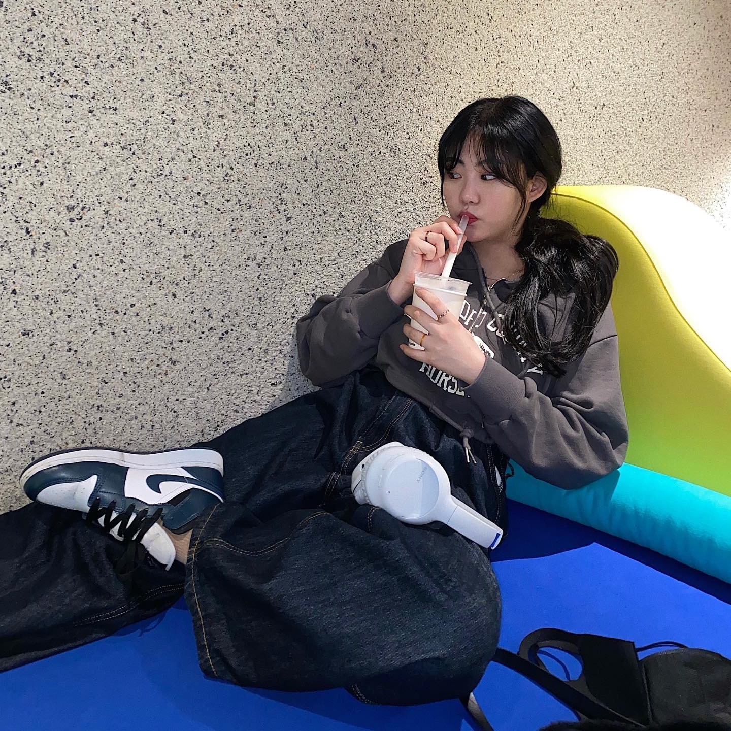 (GS) Jordan 1 Mid Dark Teal, Jordan 1 Mid Dark Teal 착용 스타일