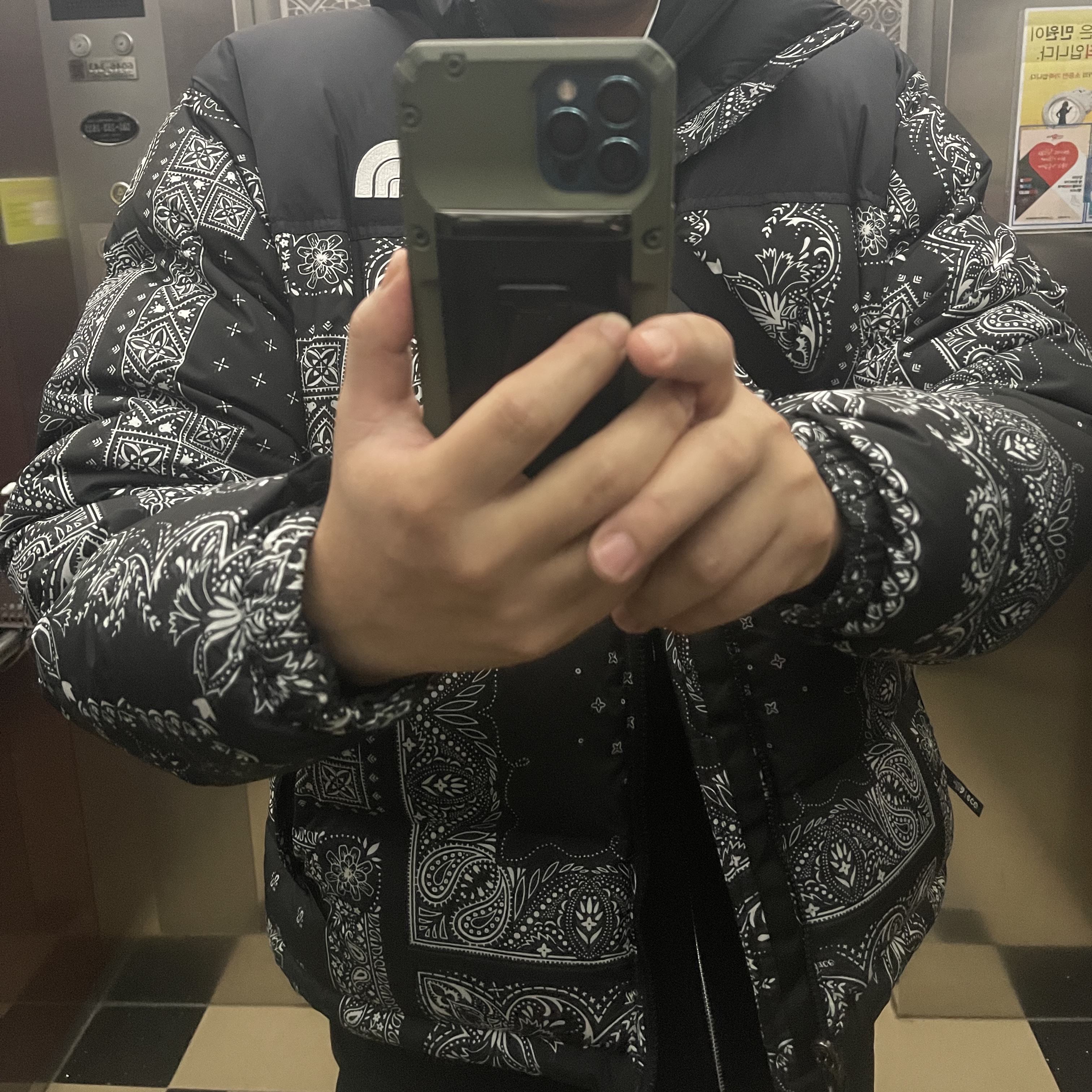 The North Face 1996 Novelty Nuptse Jacket Real Black - 21FW 착용 스타일