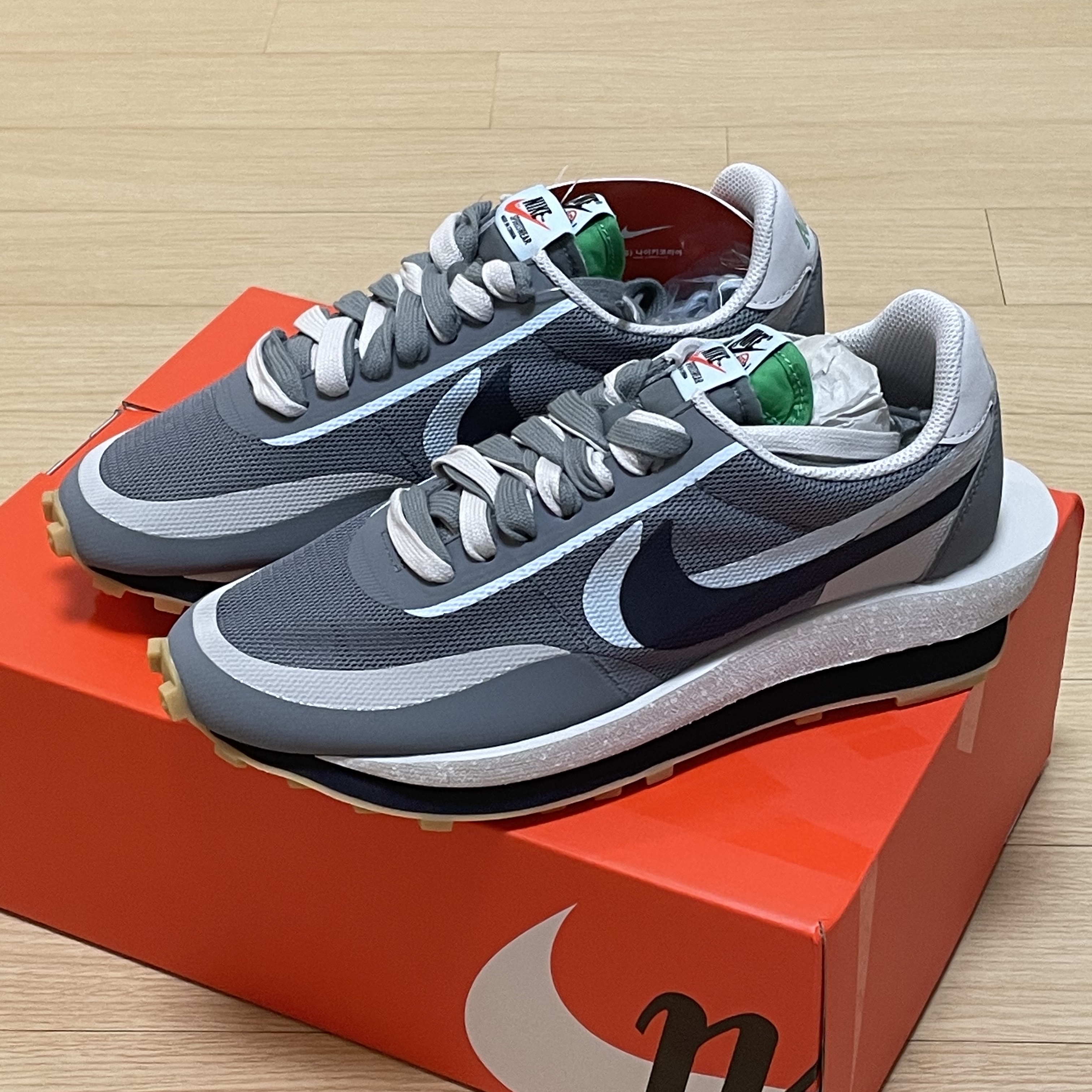 Nike x Sacai x Clot LDWaffle Cool Grey 착용 스타일