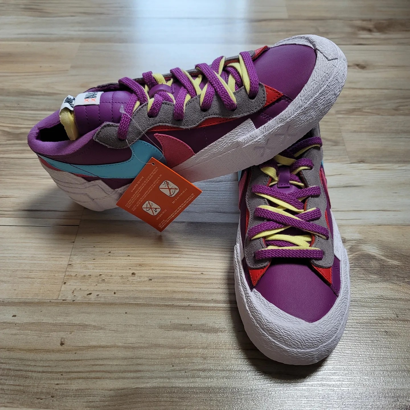 Nike x Sacai x Kaws Blazer Low Purple Dusk 착용 스타일 - 4