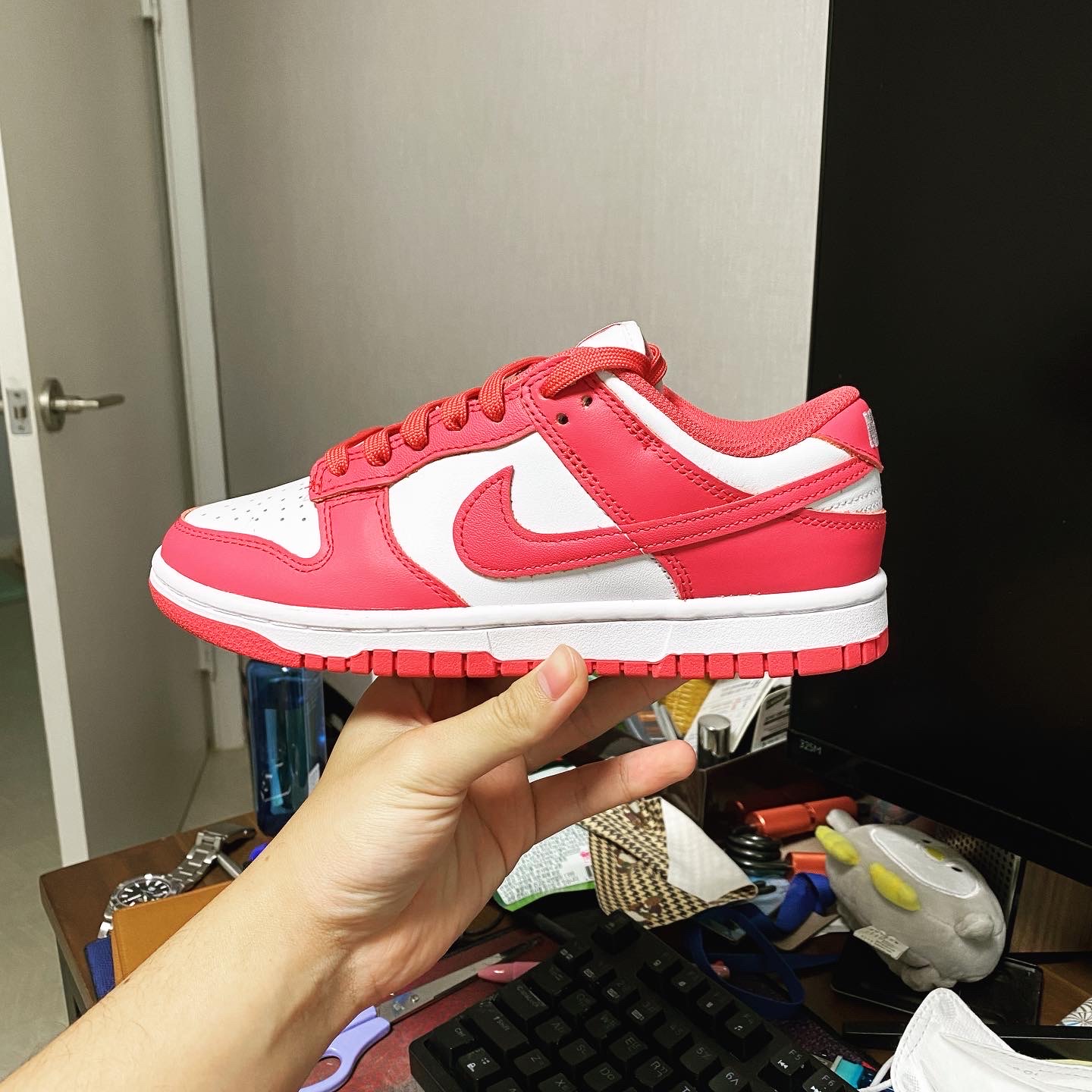 (W) Nike Dunk Low Archeo Pink 착용 스타일