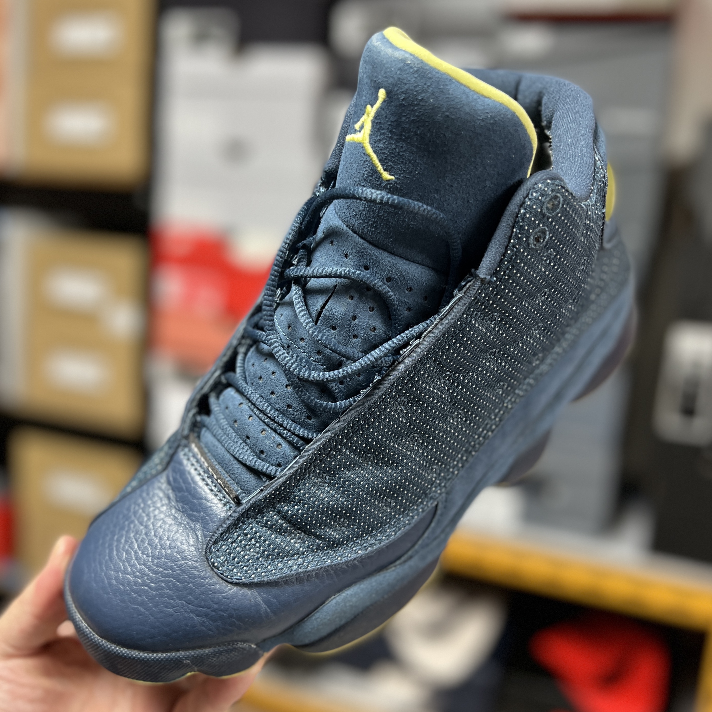 Jordan 13 Retro Squadron Blue 착용 스타일 - 1