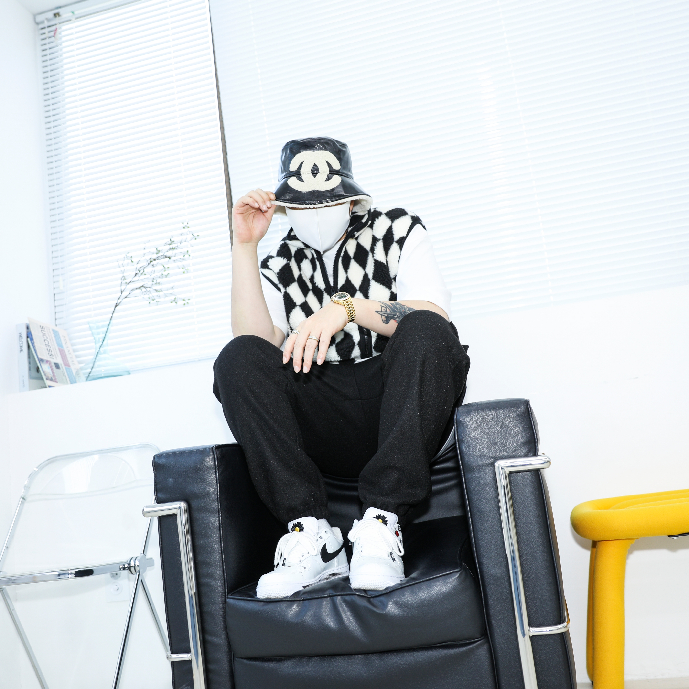Nike x Peaceminusone Air Force 1 Low Para-Noise 2.0 착용 스타일 - 1
