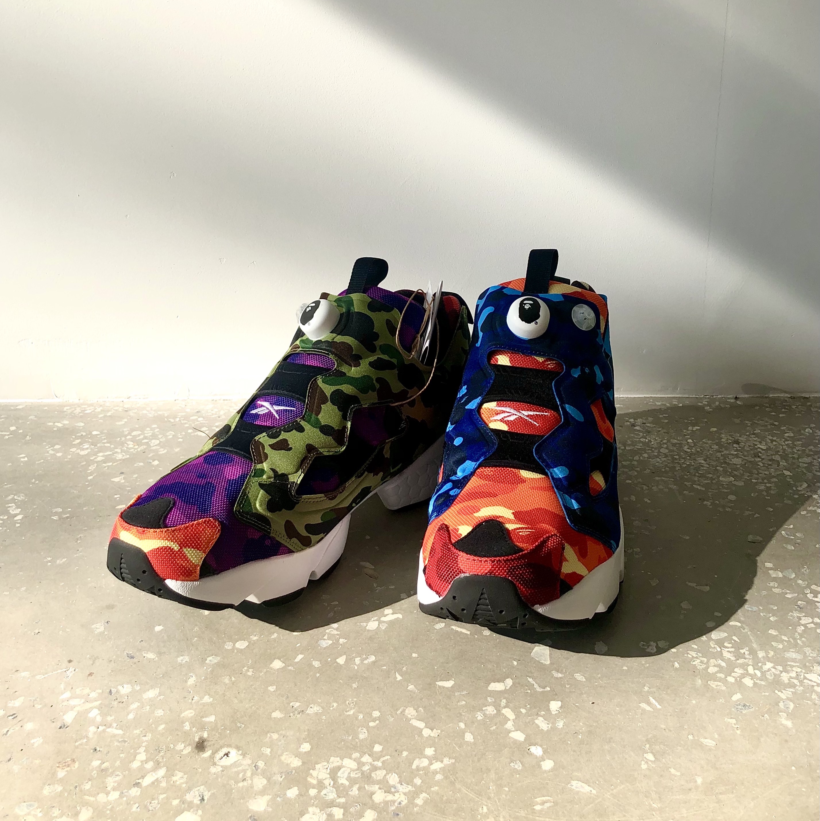 Reebok x BAPE Instapump Fury OG Multi Camo 착용 스타일