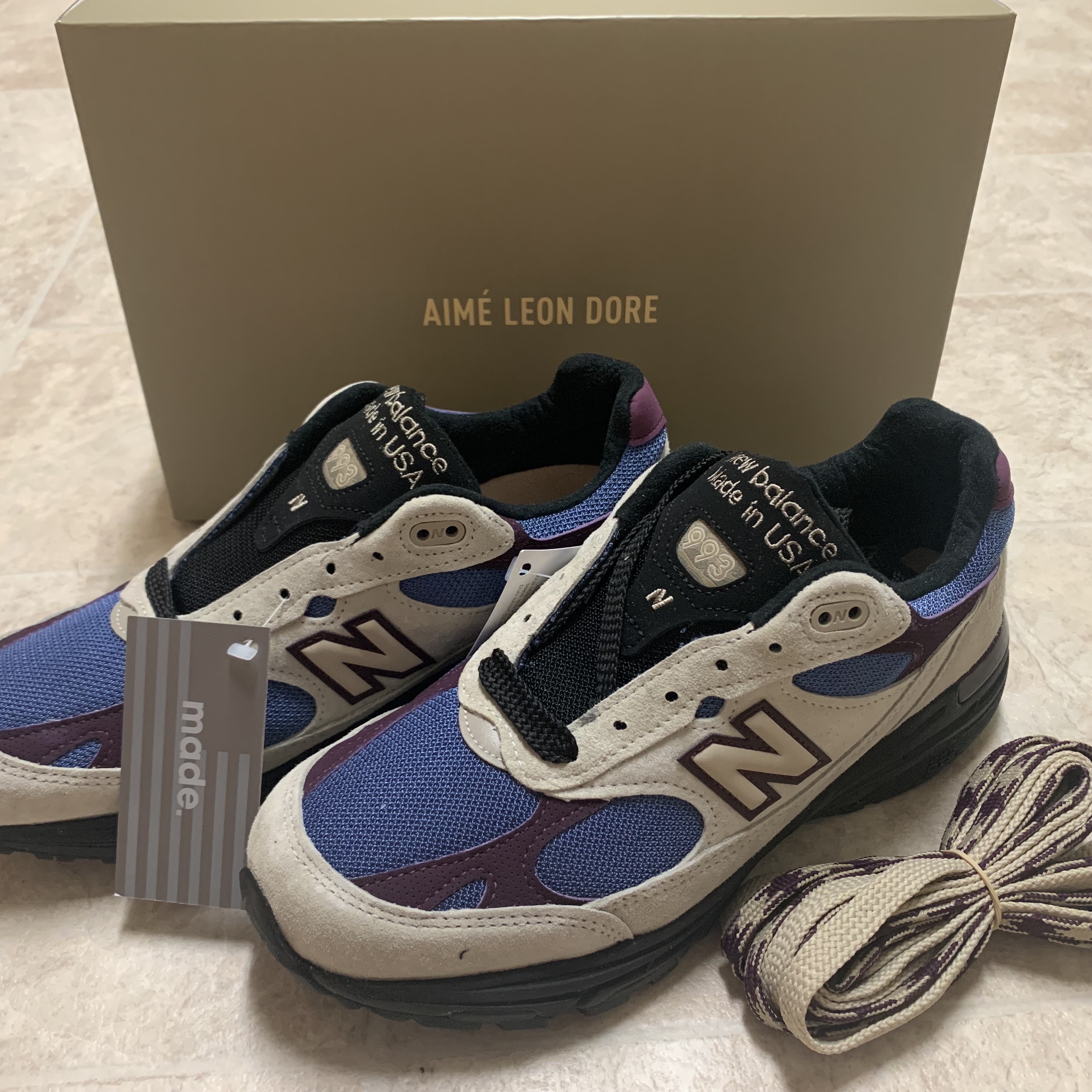 New Balance x Aime Leon Dore 993 Made in USA Taupe 착용 스타일