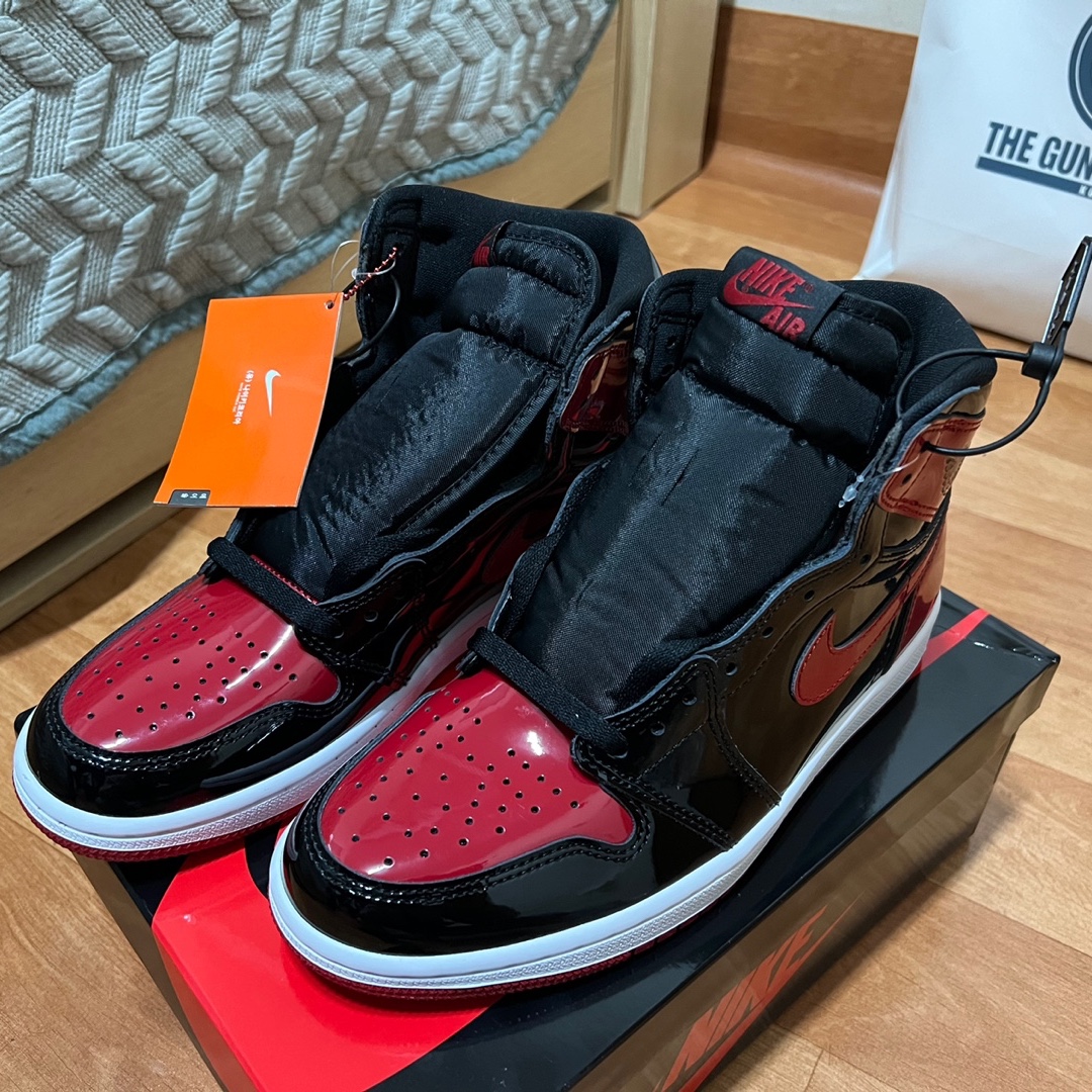Jordan 1 Retro High OG Patent Bred 착용 스타일 - 1