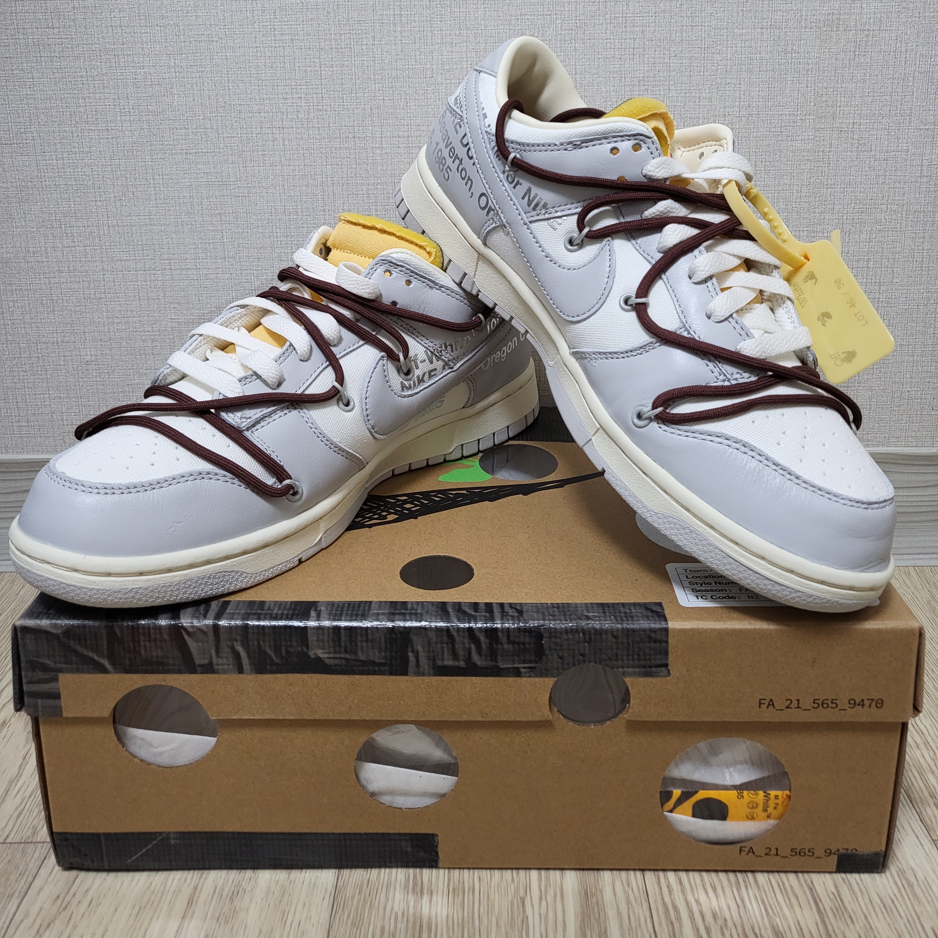 Nike x Off-White Dunk Low The 50 - Lot 46 착용 스타일 - 2