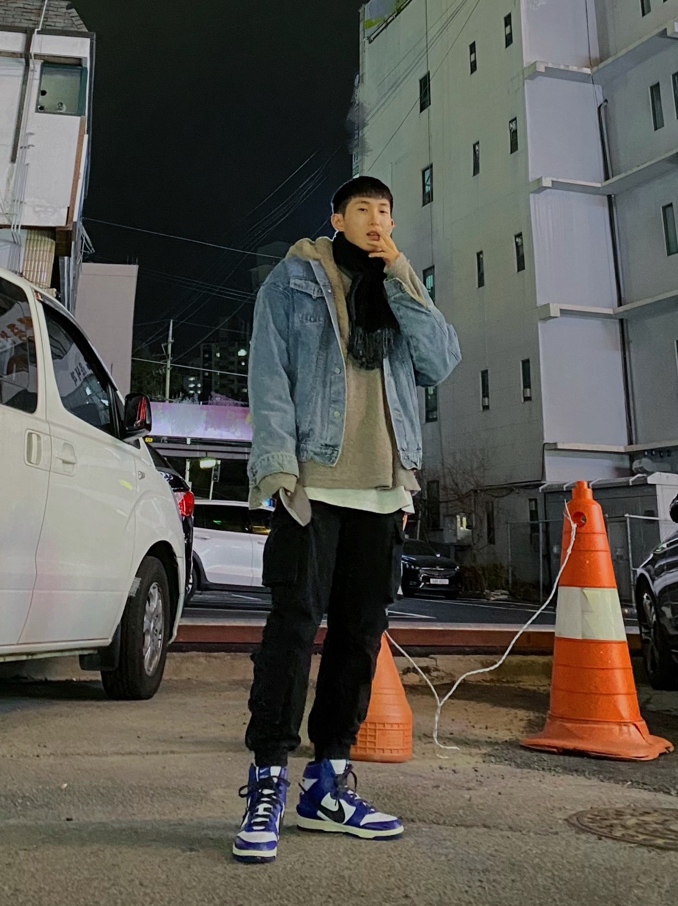Nike x Ambush Dunk High Deep Royal Blue 착용 스타일