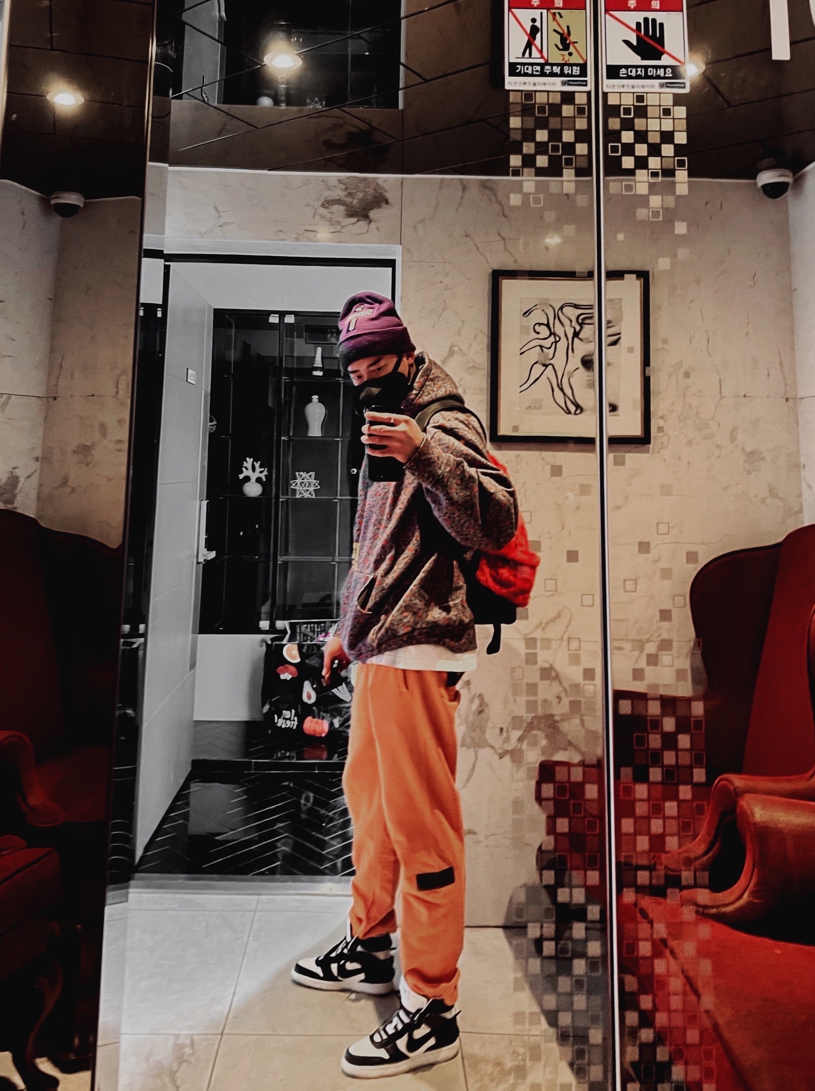 Supreme New Era Cross Box Logo Beanie Purple - 20FW, Nike Venturer Performance Face Mask Black 착용 스타일 - 5