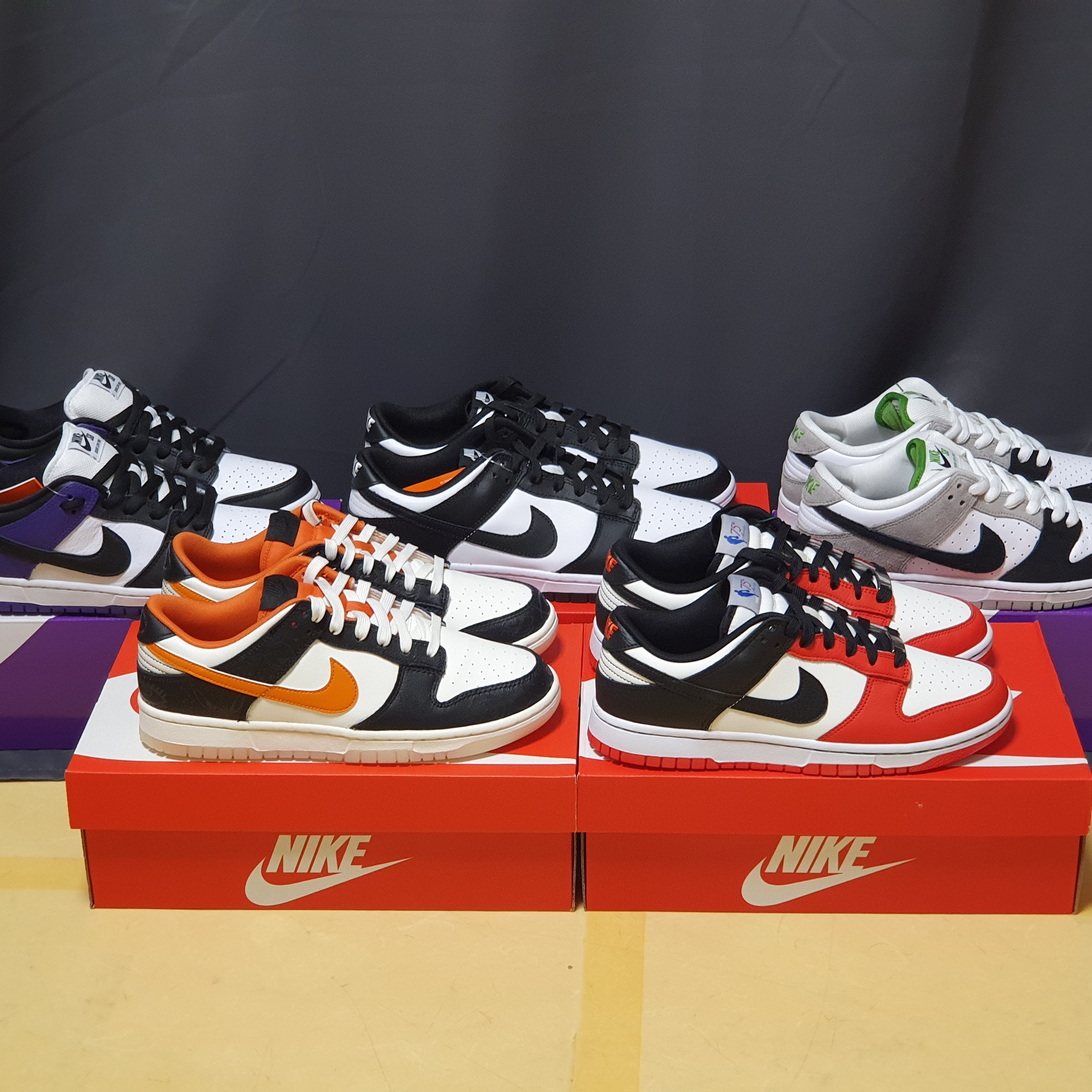 Nike SB Dunk Low Pro Court Purple, Nike Dunk Low Retro Black 착용 스타일 - 2