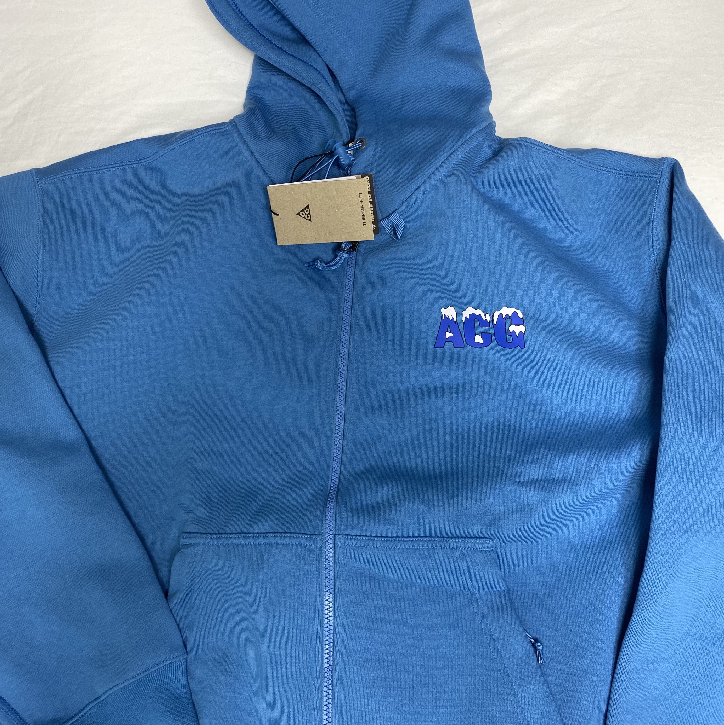 Nike ACG Therma-Fit Full Zip Graphic Hoodie Dutch Blue 착용 스타일 - 1
