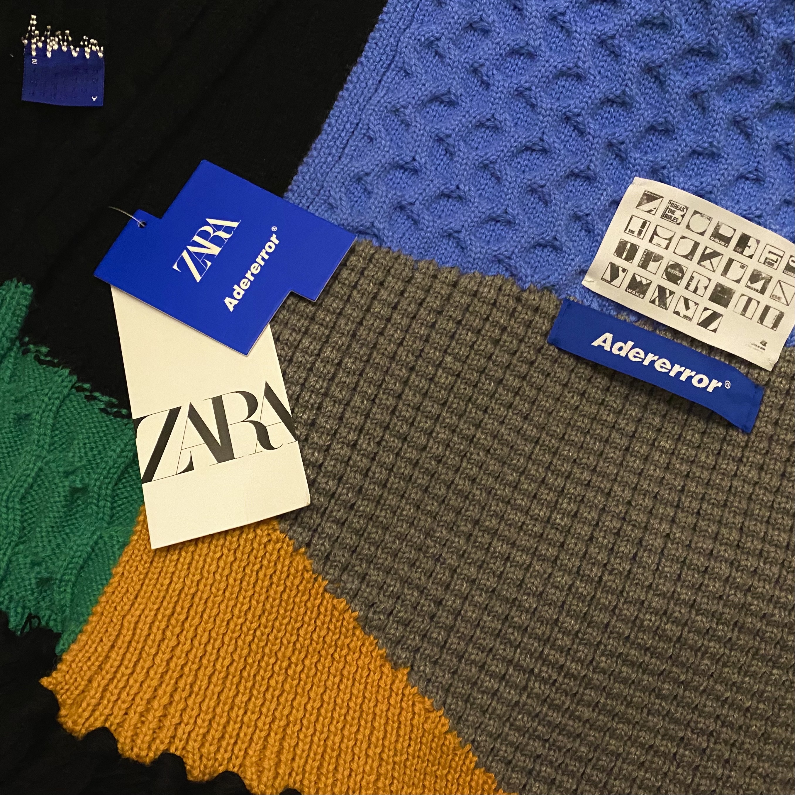 Ader Error x Zara Scarf Black 착용 스타일