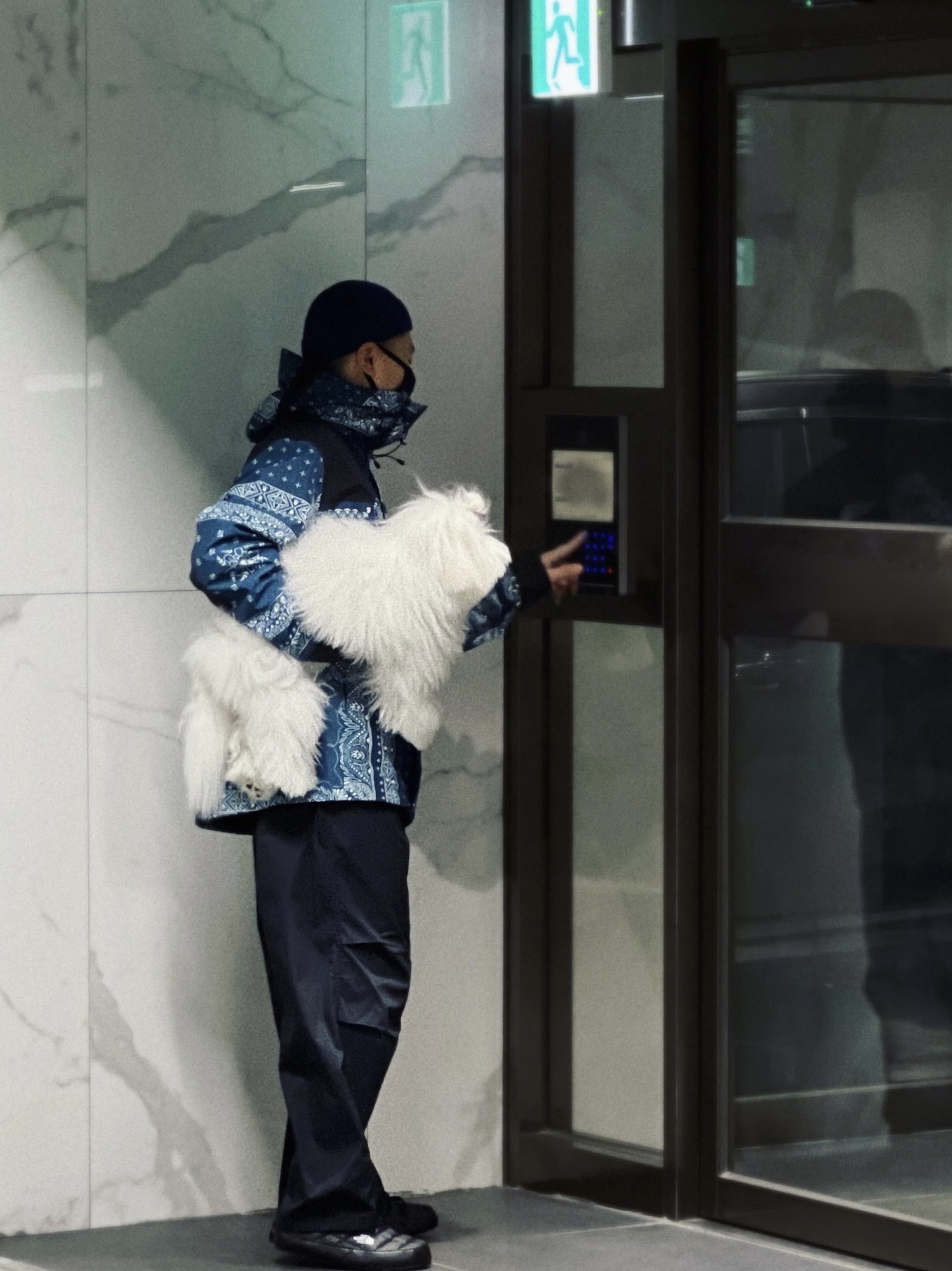 The North Face Novelty GTX Mountain Jacket Peacock Blue 착용 스타일 - 2