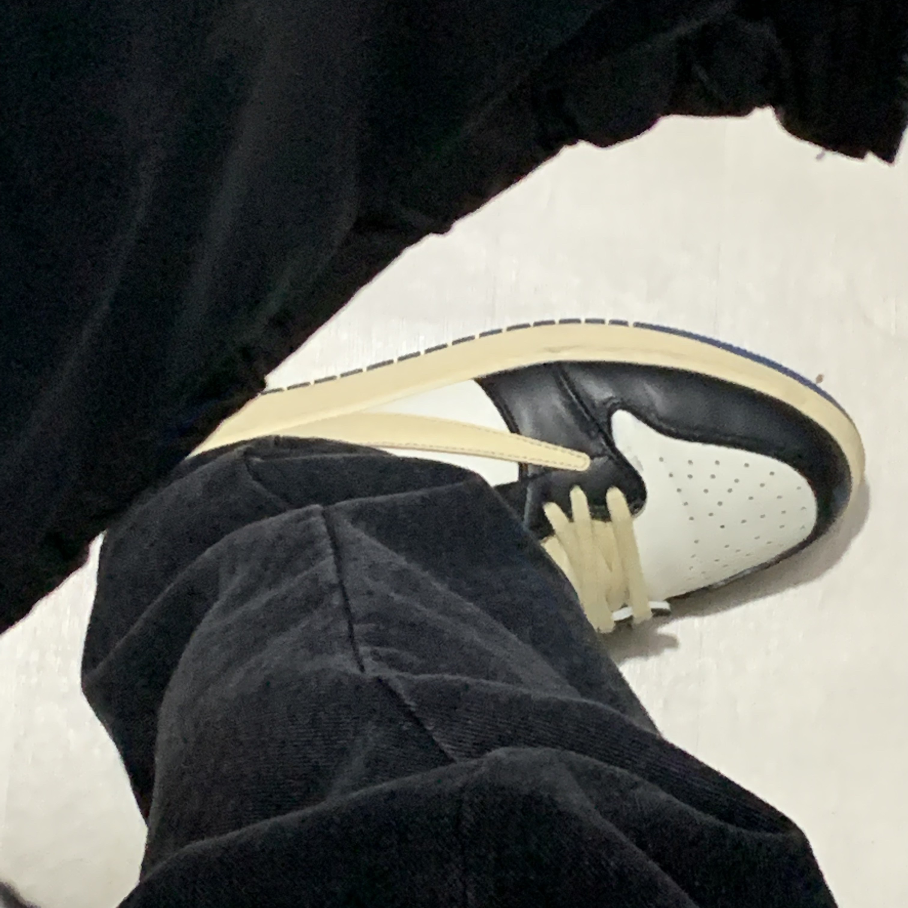 Jordan 1 x Travis Scott x Fragment Retro Low OG SP Military Blue 착용 스타일