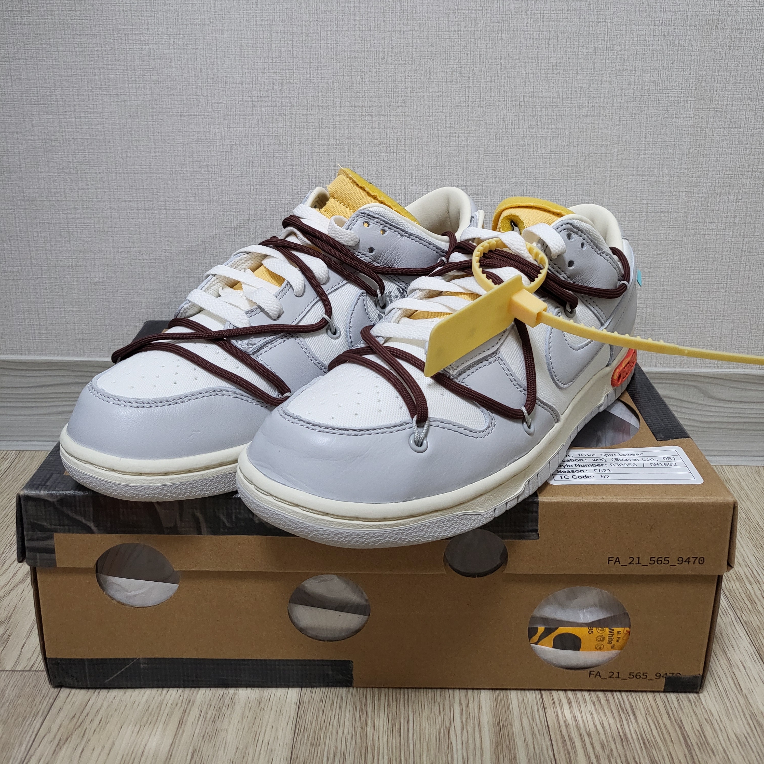 Nike x Off-White Dunk Low The 50 - Lot 46 착용 스타일 - 3