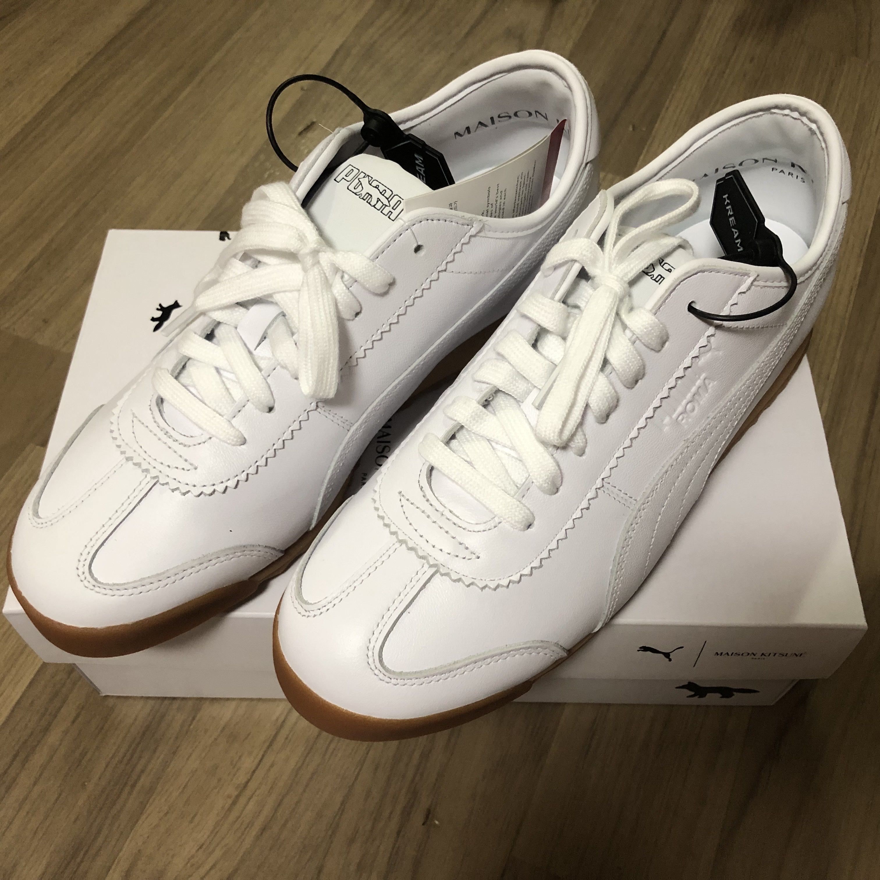 Puma x Maison Kitsune Roma White 착용 스타일 - 1