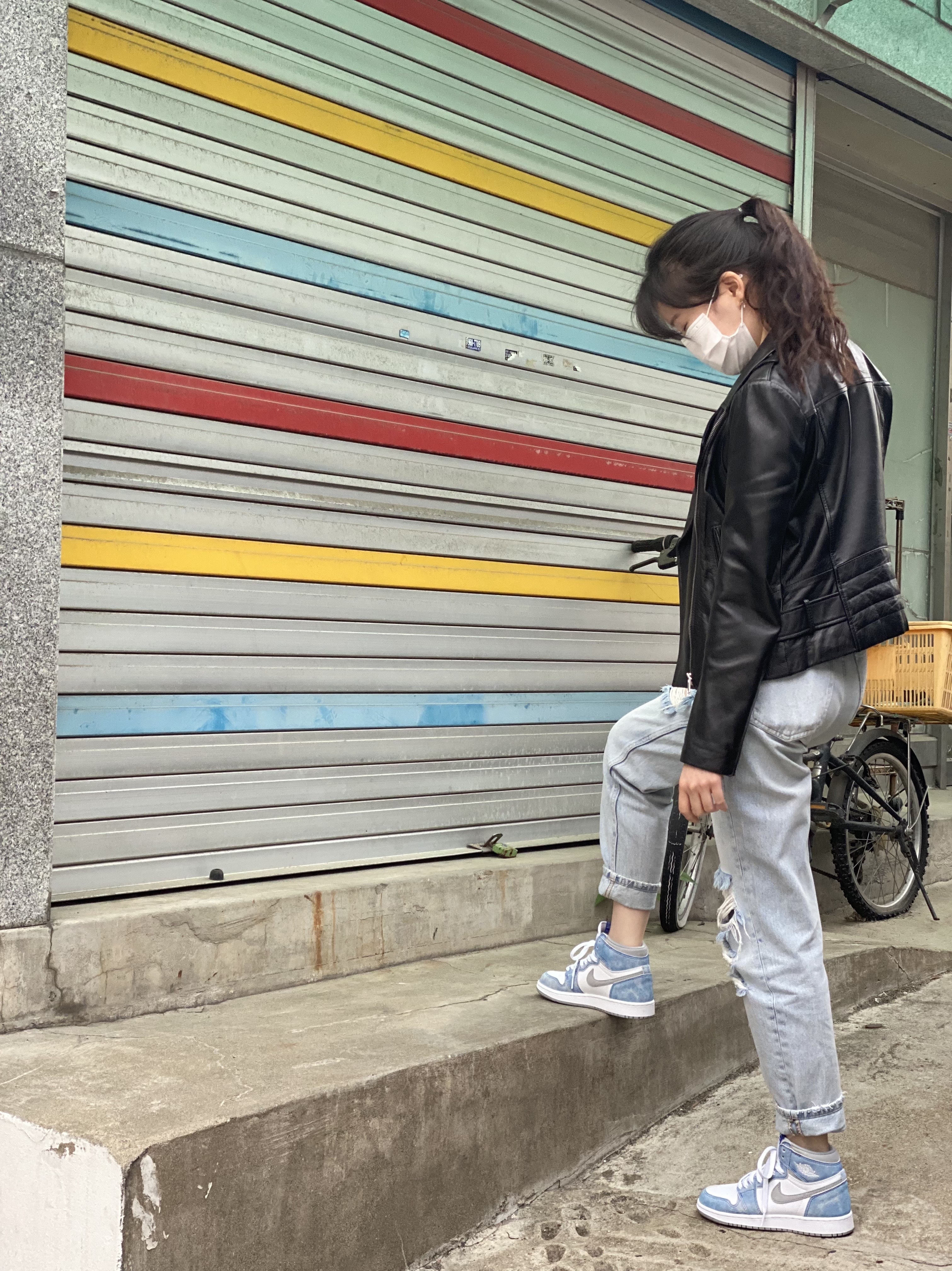 (GS) Jordan 1 Retro High OG Hyper Royal 착용 스타일