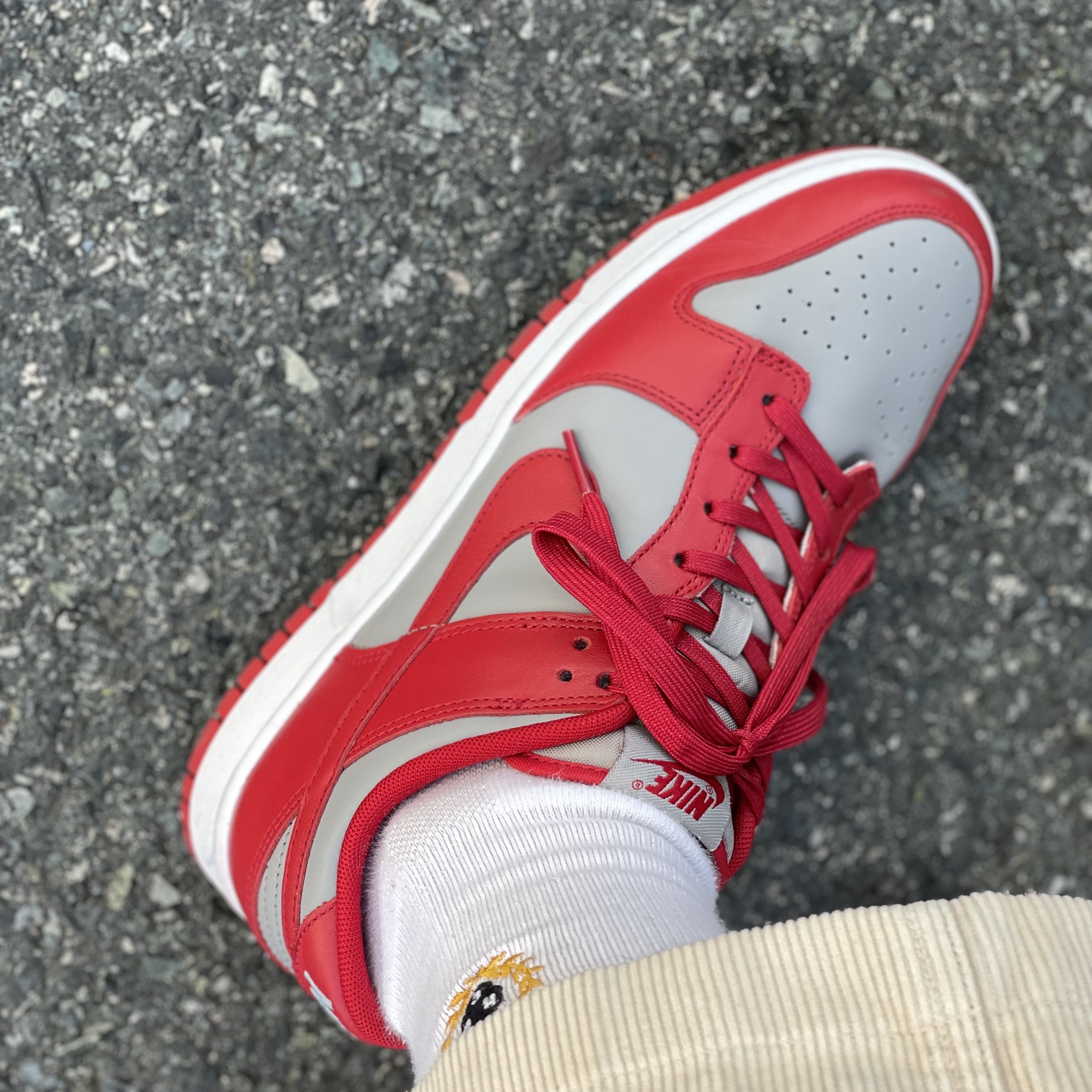 Nike Dunk Low Retro Medium Grey 착용 스타일 - 1