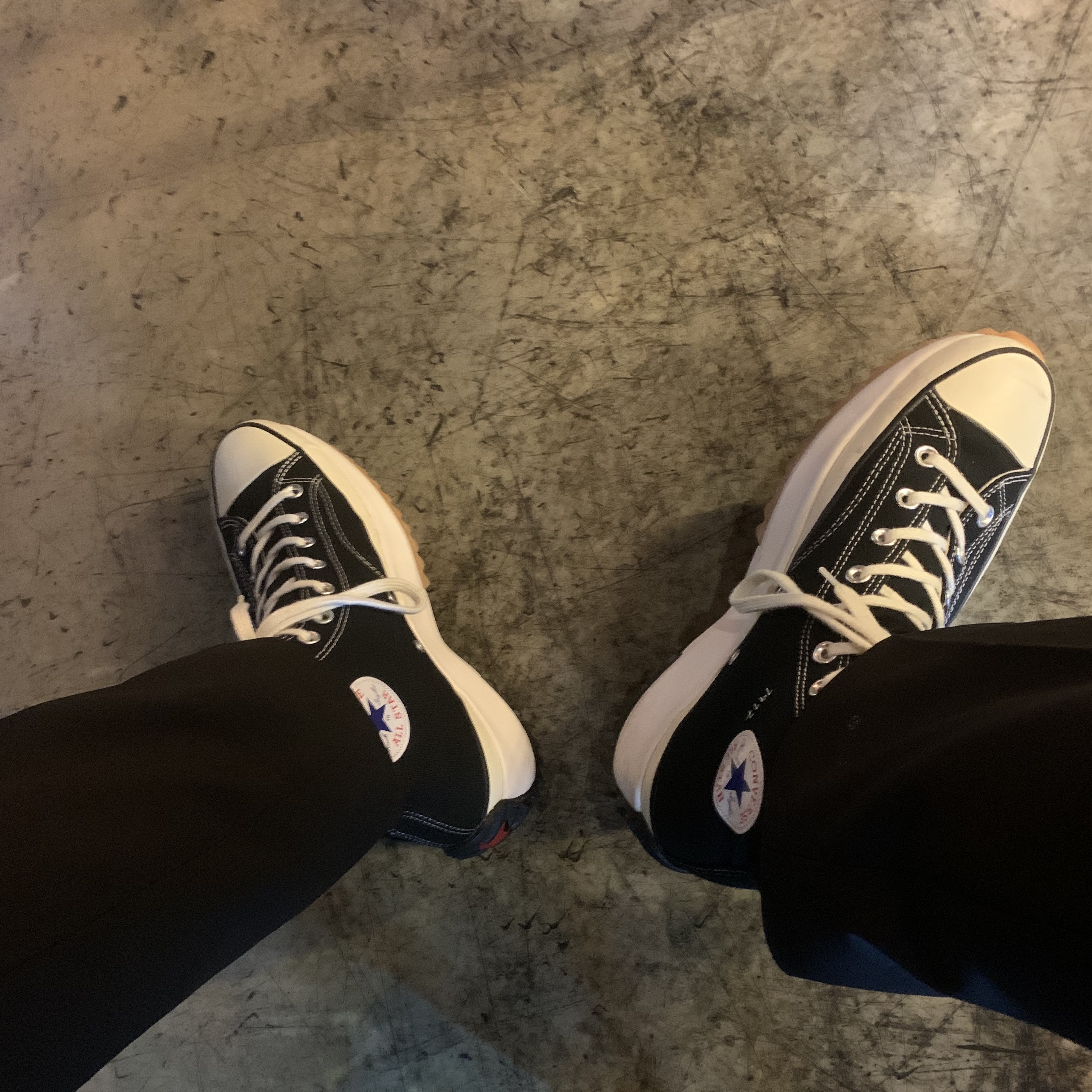 Converse x JW Anderson Run Star Hike Hi Black 착용 스타일