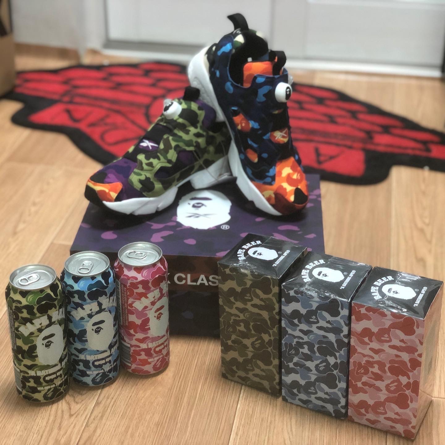 Reebok x BAPE Instapump Fury OG Multi Camo 착용 스타일