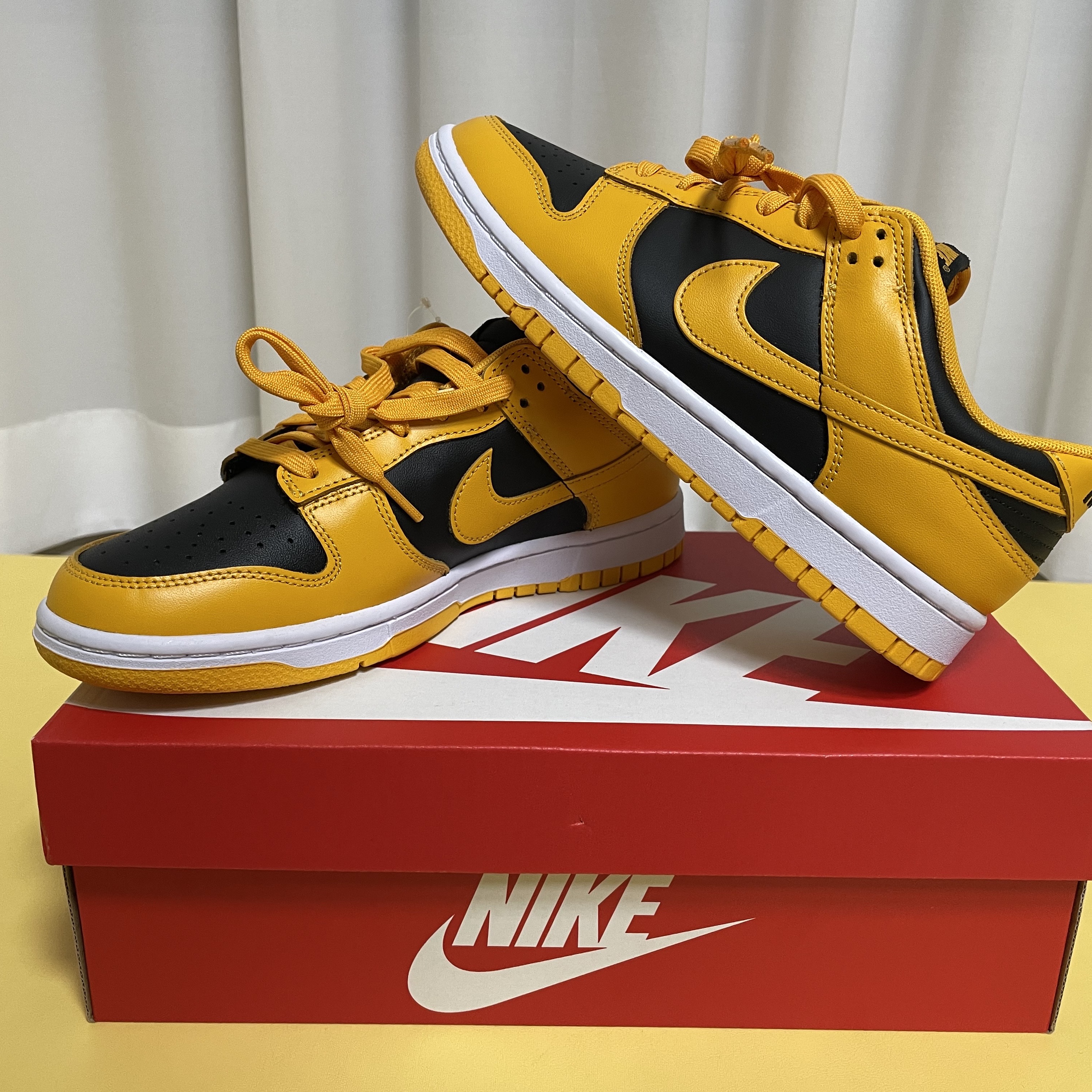 Nike Dunk Low Retro Championship Goldenrod 착용 스타일