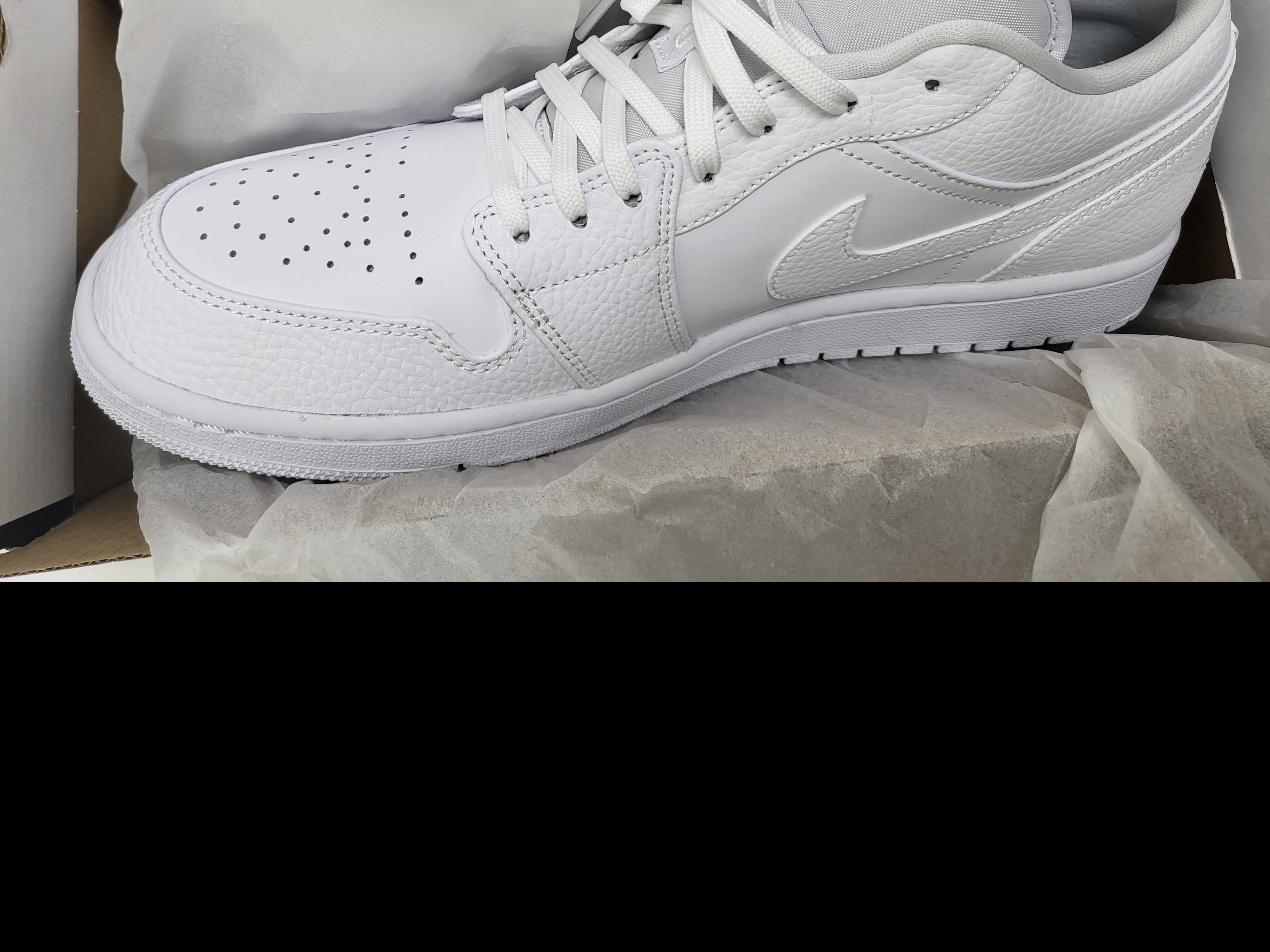 Jordan 1 Low Triple White Tumbled Leather 2020 착용 스타일