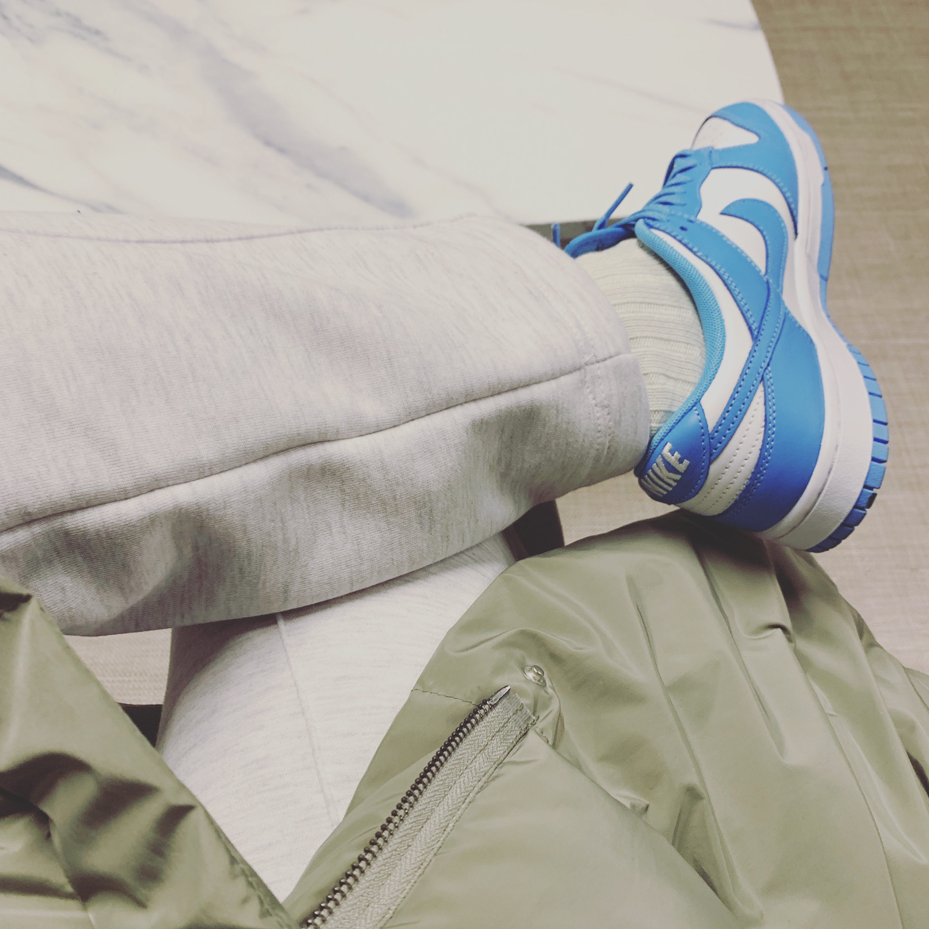Nike Dunk Low Retro University Blue 착용 스타일
