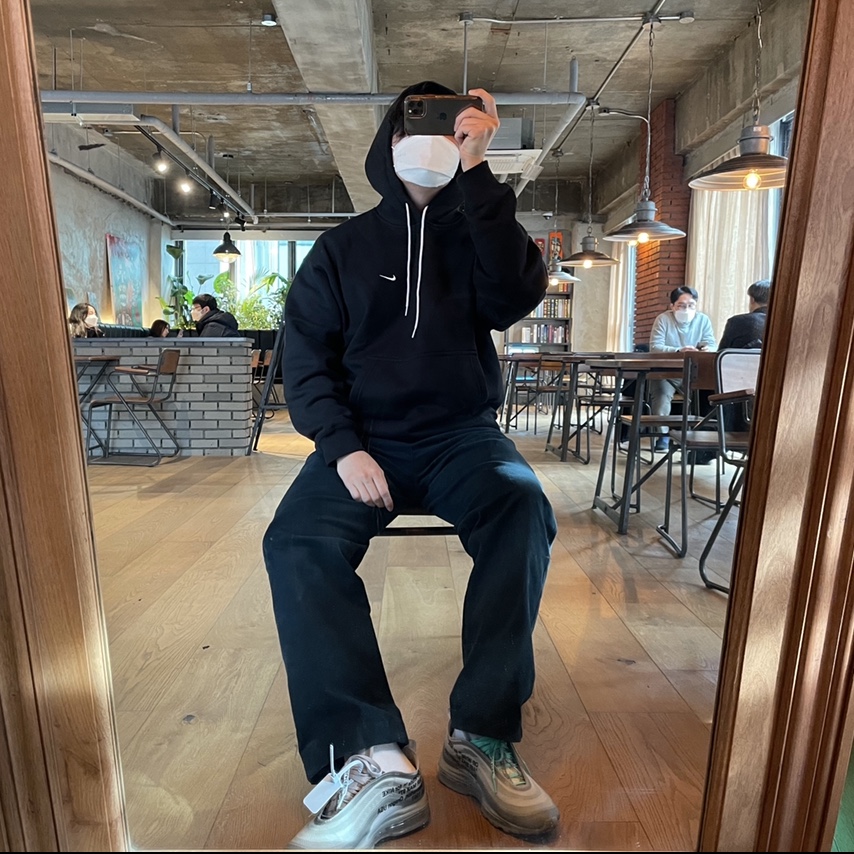 Nike NRG Solo Swoosh Fleece Hoodie Black White - Asia, Nike x Off-White Air Max 97 Menta 착용 스타일