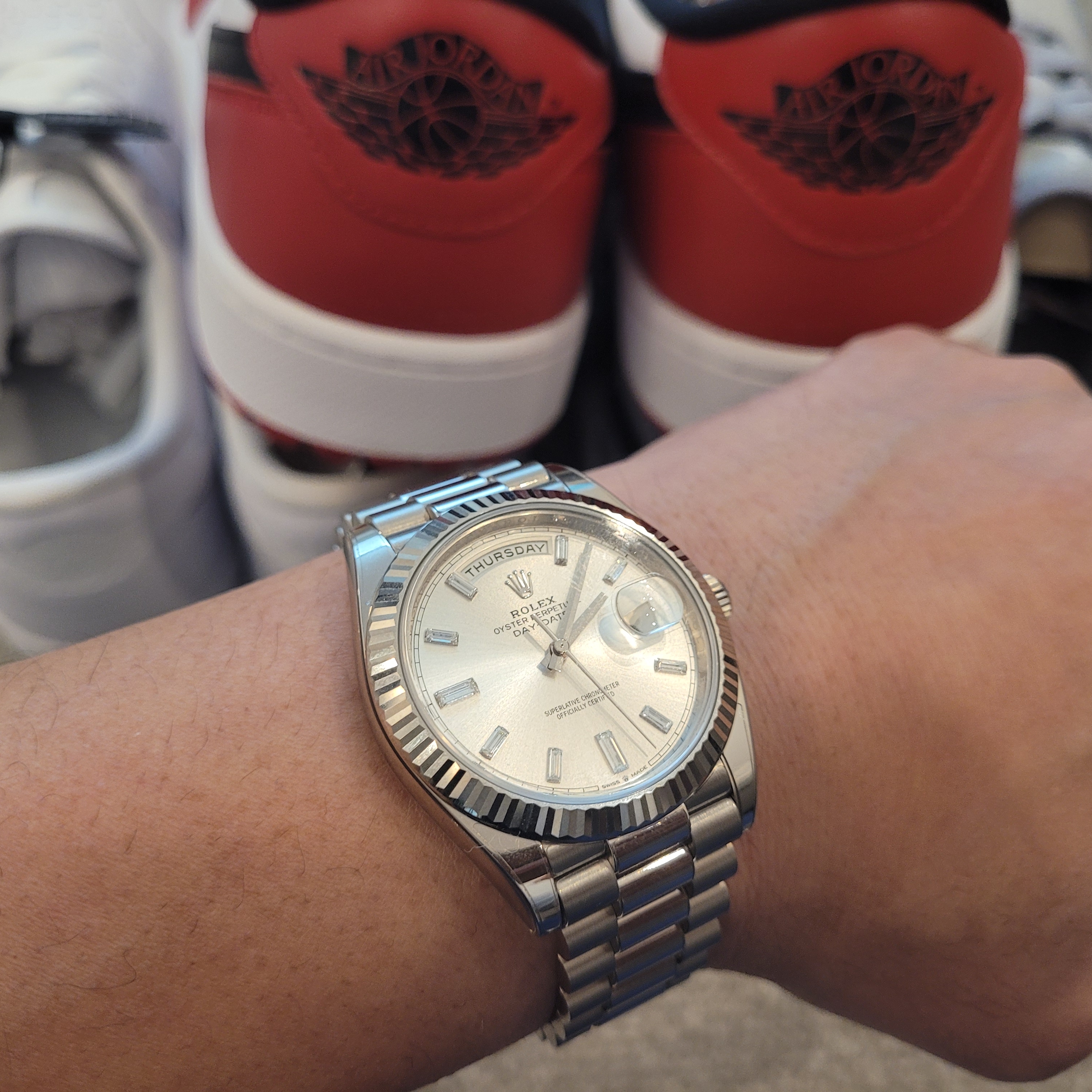 Jordan 1 Low Golf Chicago, Jordan 1 Low Golf Wolf Grey 착용 스타일 - 5