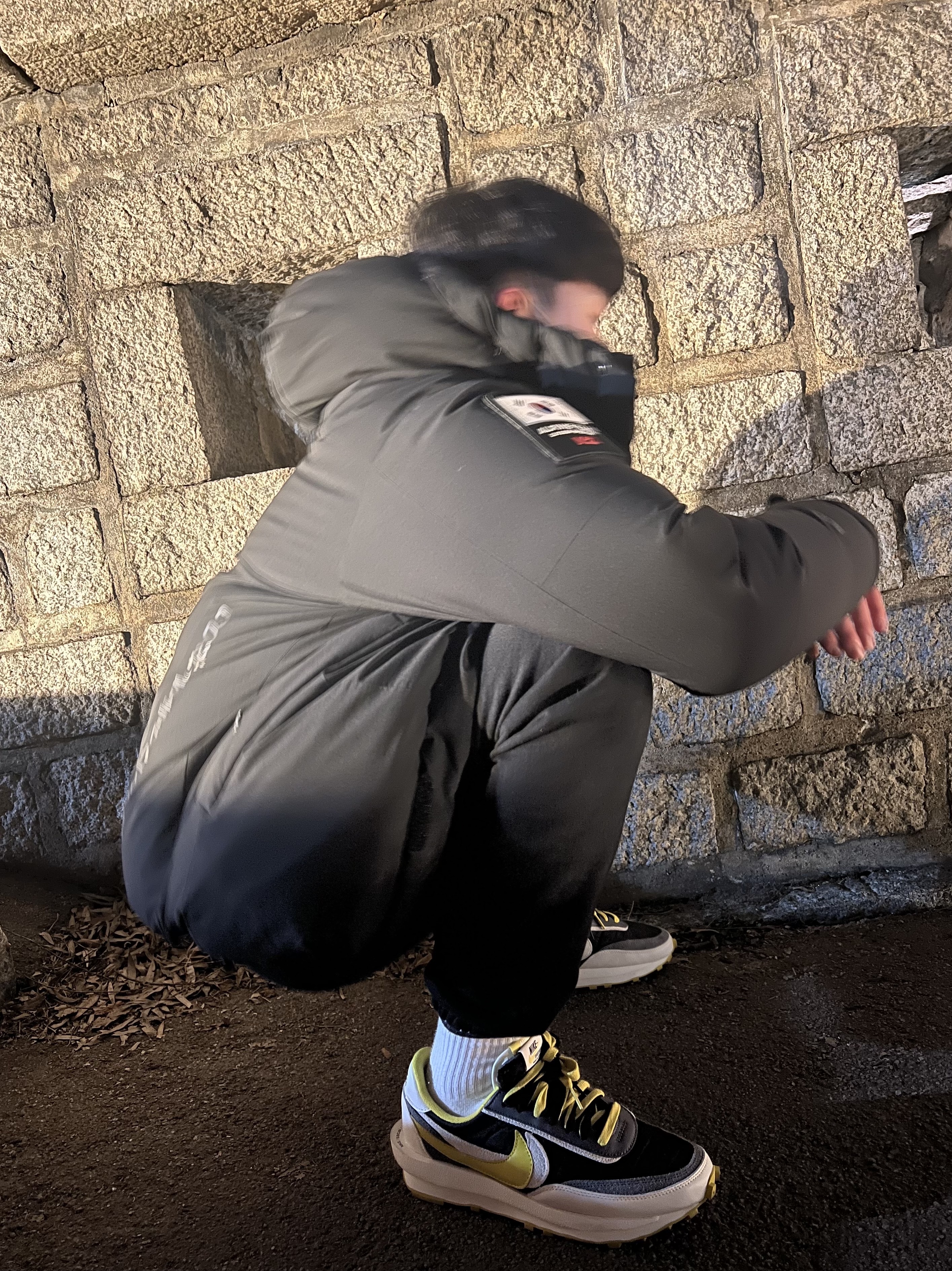 Nike x Sacai x Undercover LDWaffle Black Bright Citron 착용 스타일