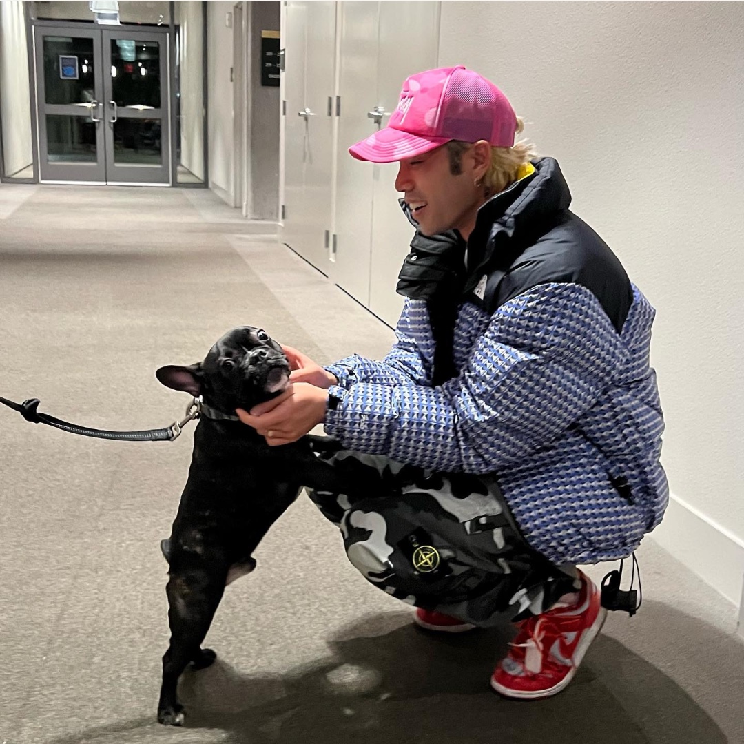 Supreme x The North Face Studded Nuptse Jacket Royal - 21SS, Stussy x BAPE Trucker Cap Pink 착용 스타일 - 3