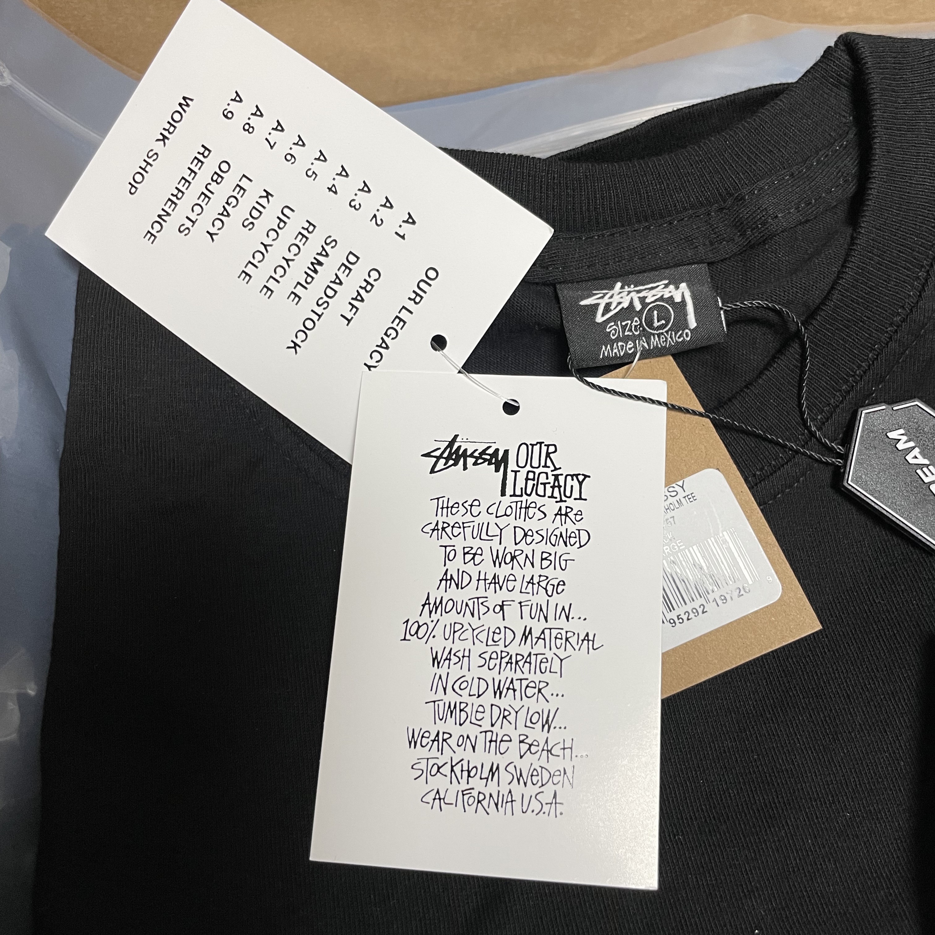Stussy x Our Legacy x Denim Tears Stockholm T-Shirt Black 착용 스타일 - 2